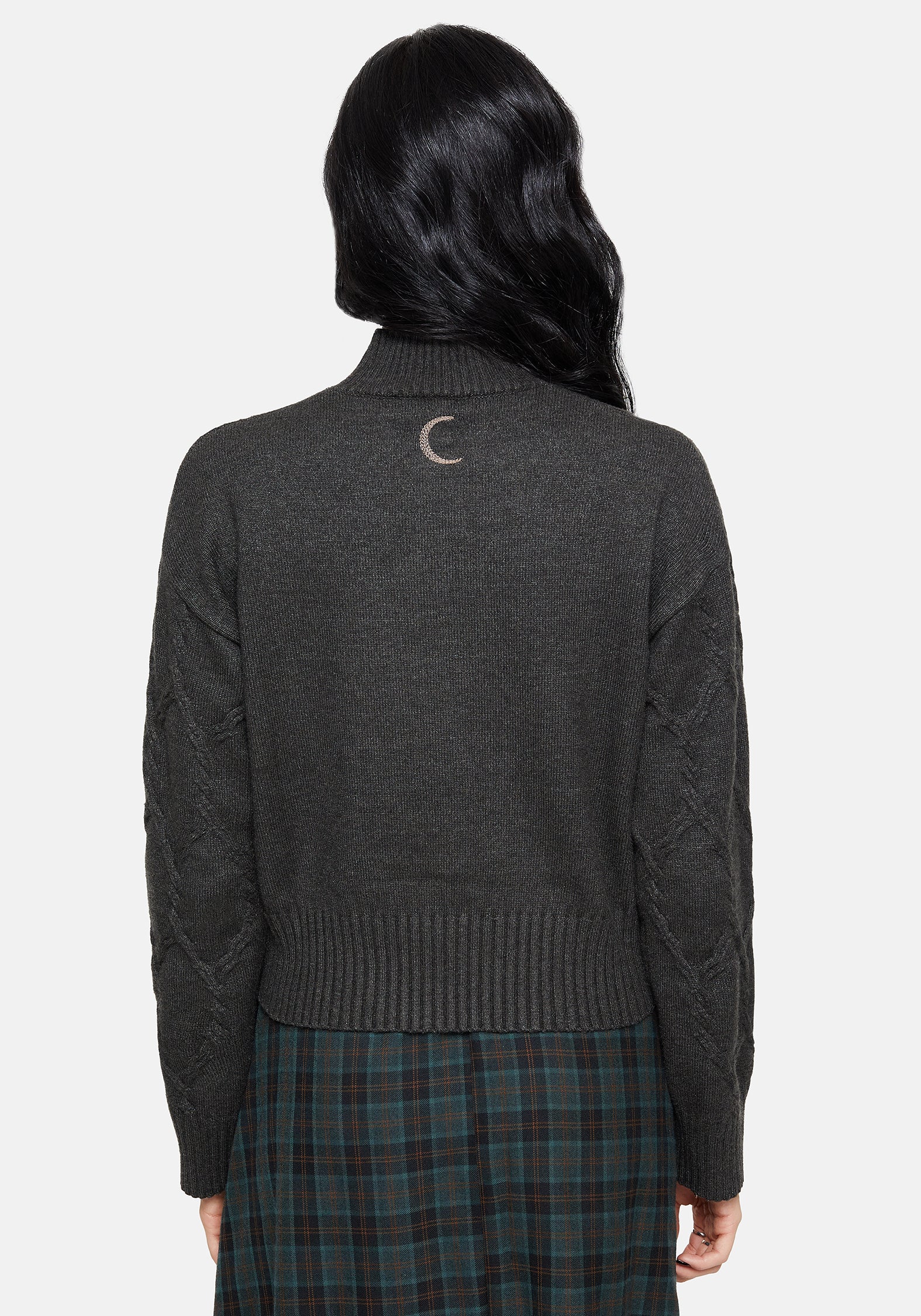 Abellona Embroidered Cable Knit Jumper - Image 3