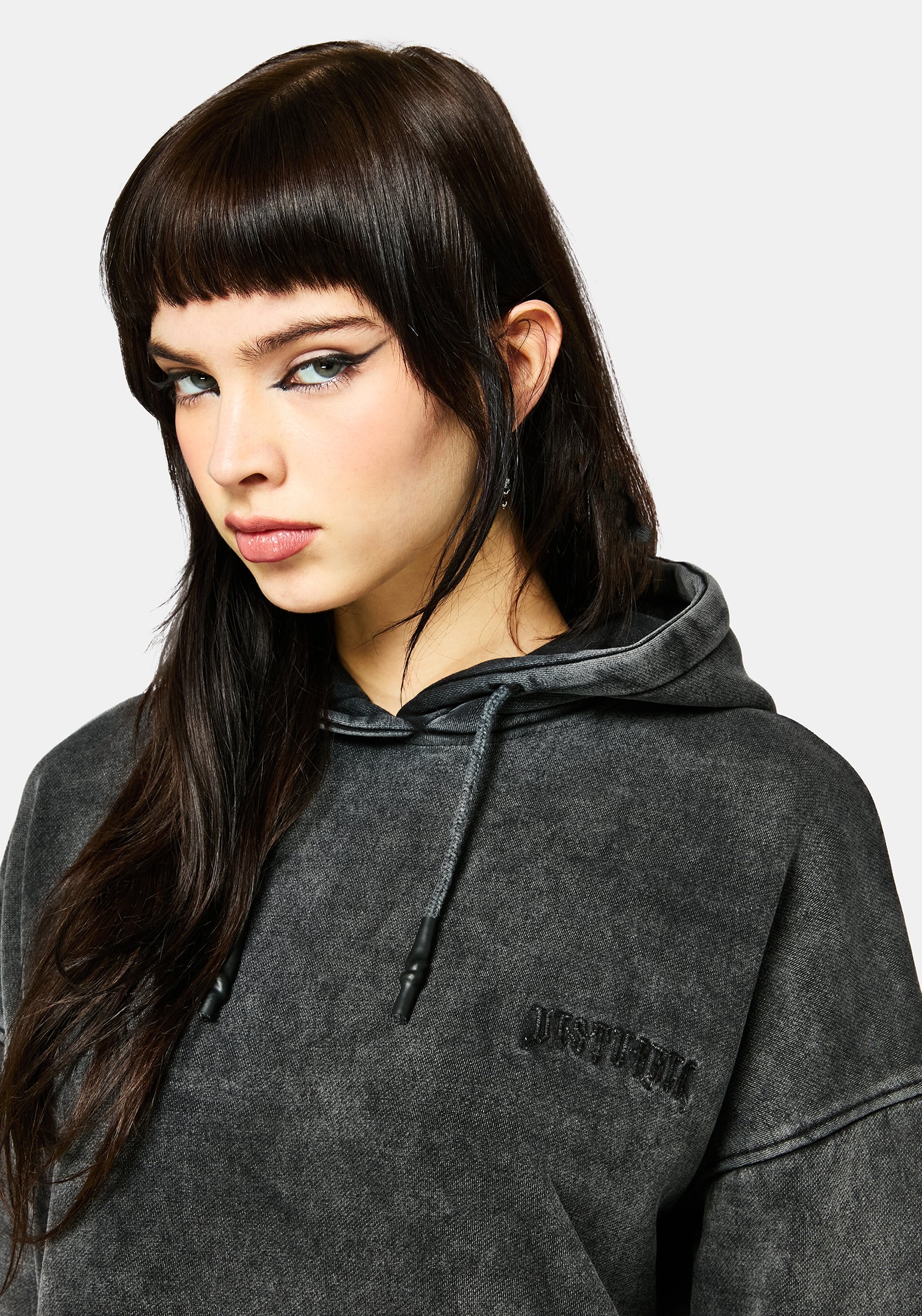 Aelin Sword Applique Hooded Sweater Dress - Black - Image 5