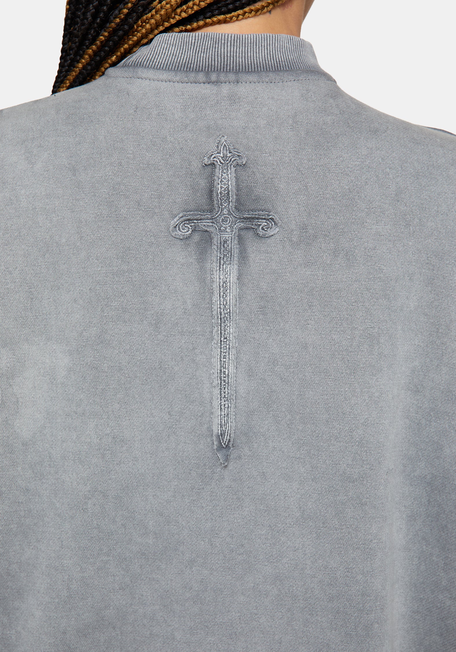 Aelin Sword Applique Sweater Dress - Grey - Image 2