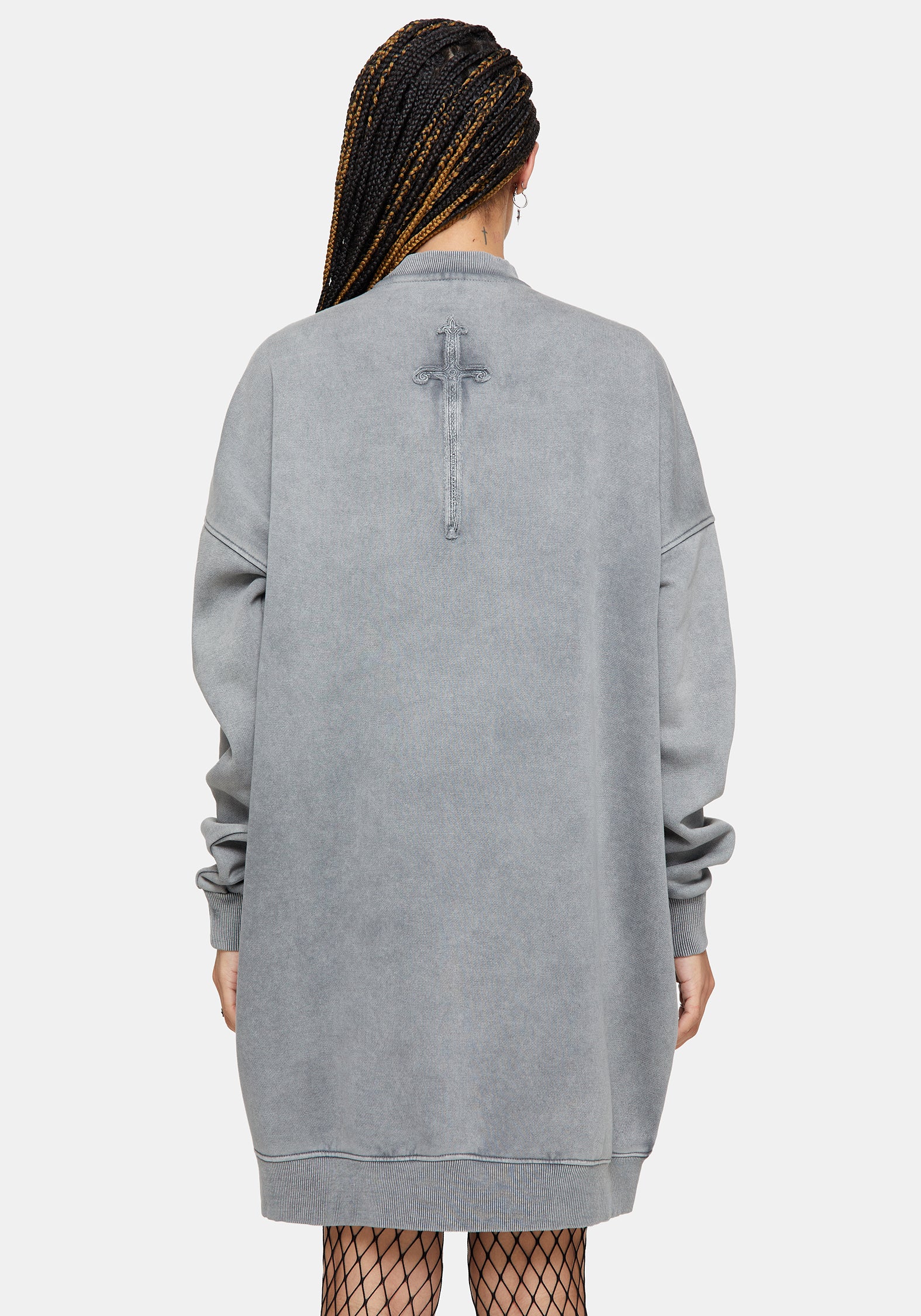 Aelin Sword Applique Sweater Dress - Grey - Image 3