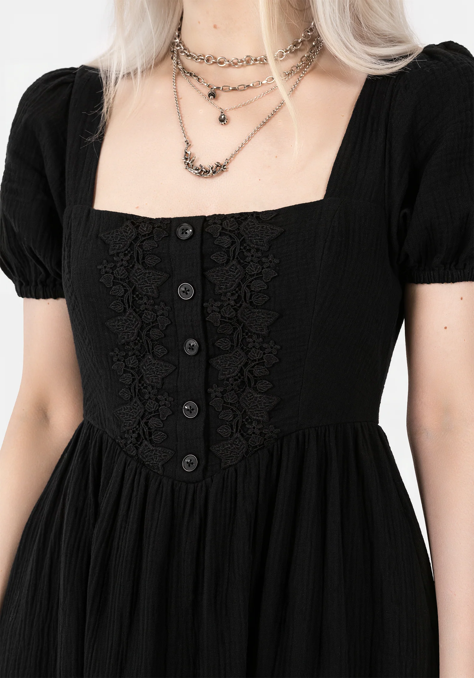 Alder Cotton Detail Midaxi Dress - Image 2
