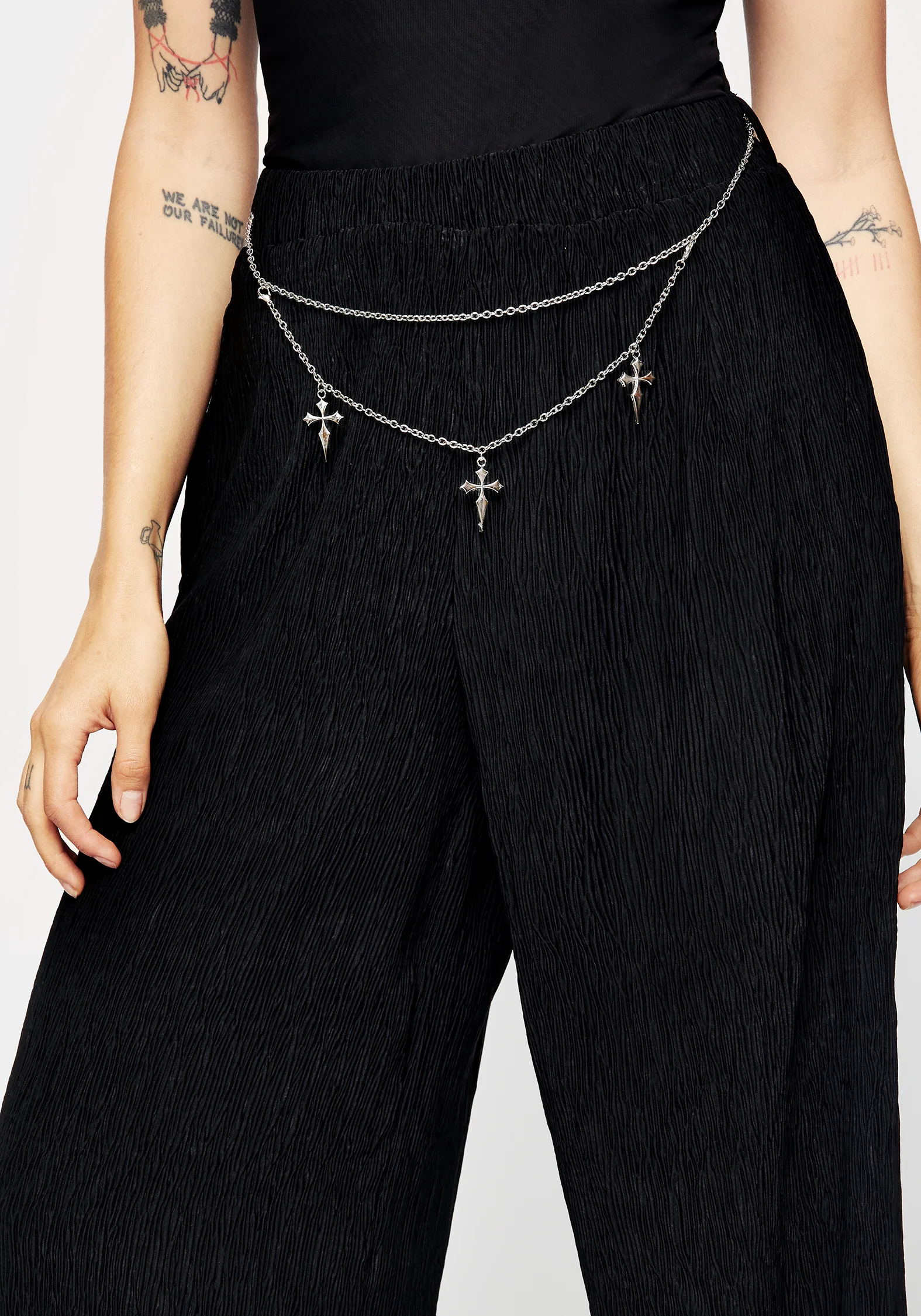 Algea Crinkle Wide Leg Trousers - Image 2