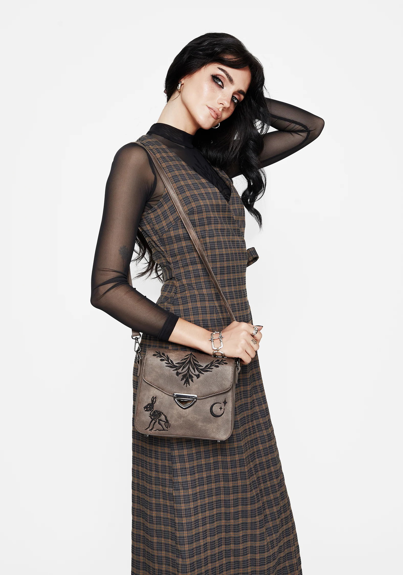 Allure Check Sleeveless Midaxi Wrap Dress - Image 5