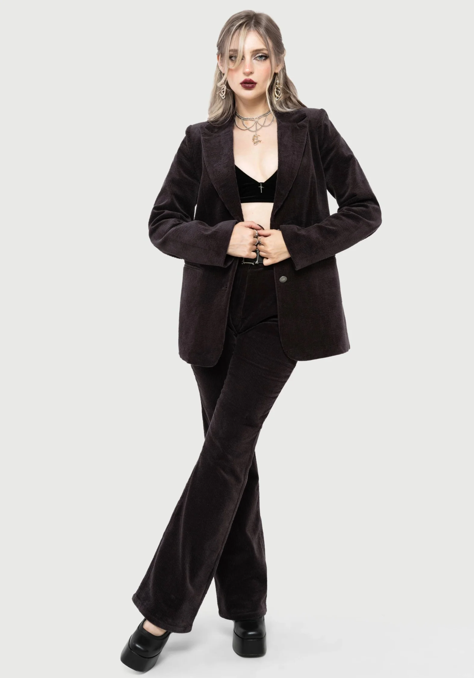 Apophis Cotton Cord Flared Trousers - Image 5