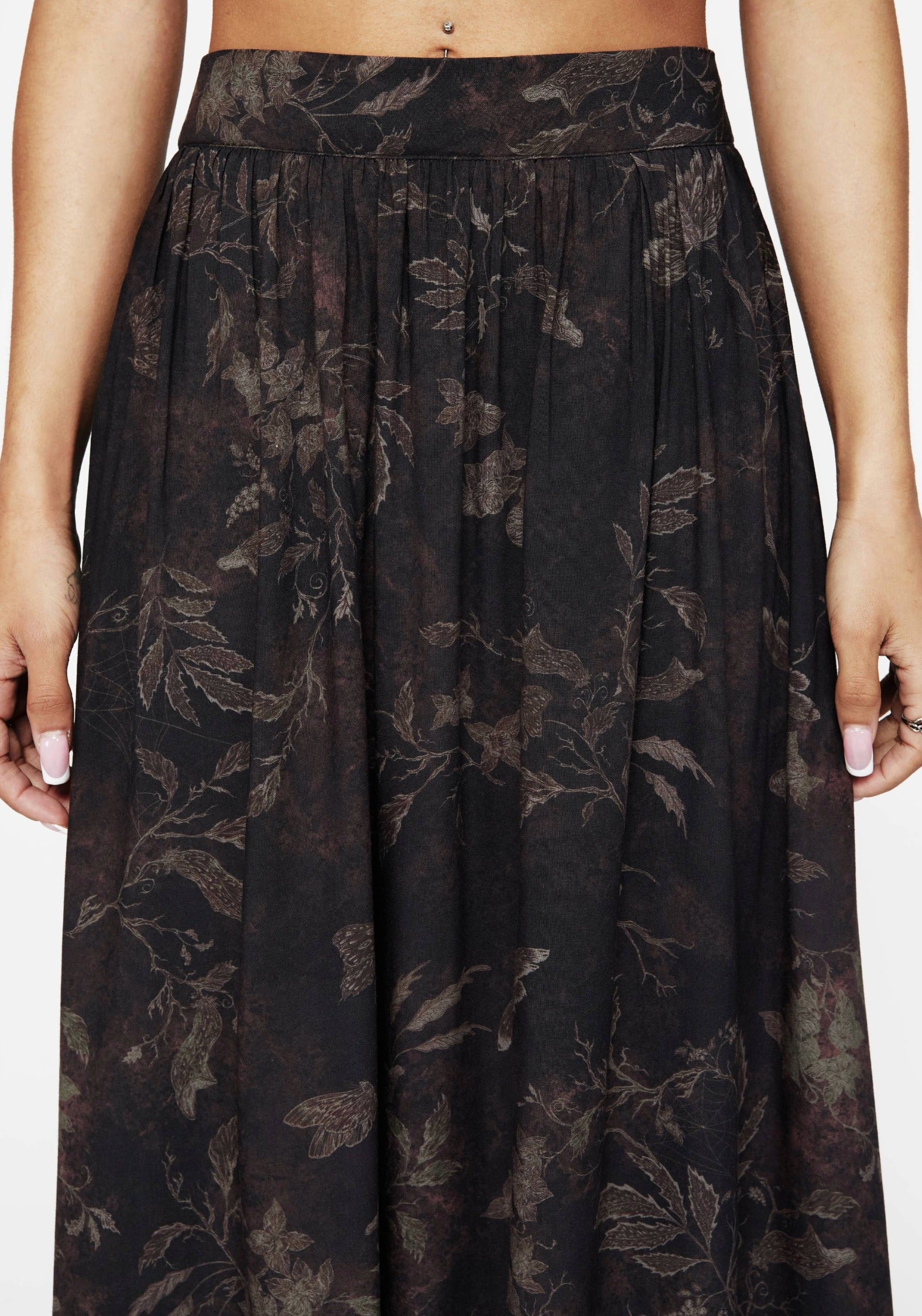 Ashmire Woodland Moth Print Midi Skirt - Image 2