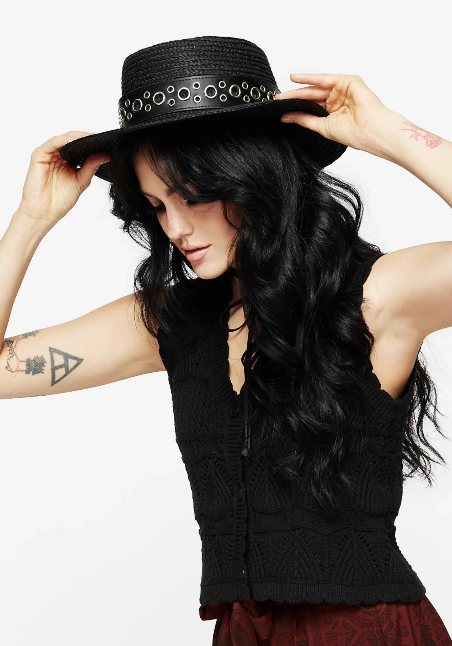 Banish Eyelet Belted Sun Hat - Image 4