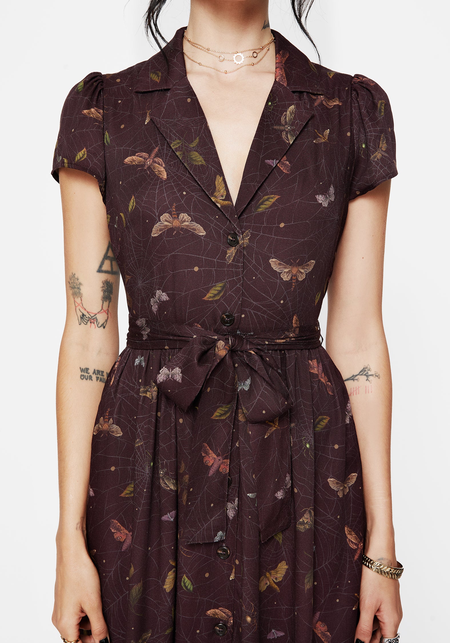 Celia Moth Printed Midaxi Shirt Dress - Image 2
