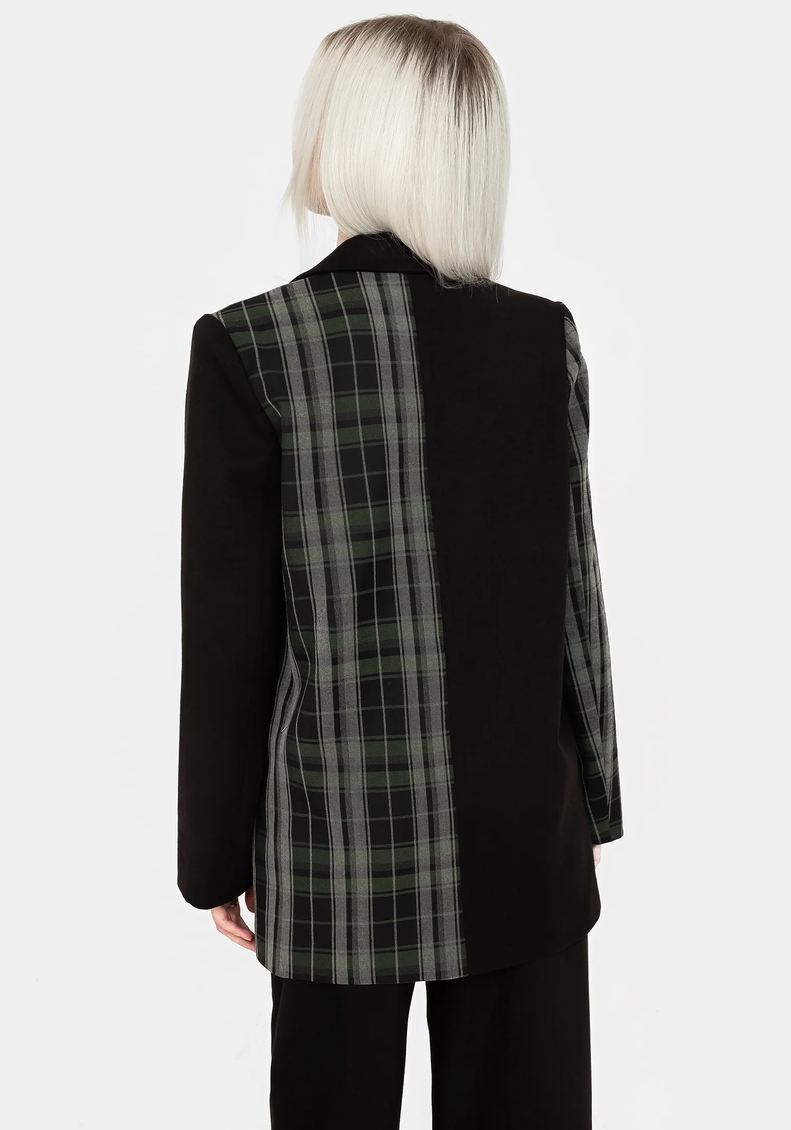 Checkmate Spliced Oversized Blazer - Image 3