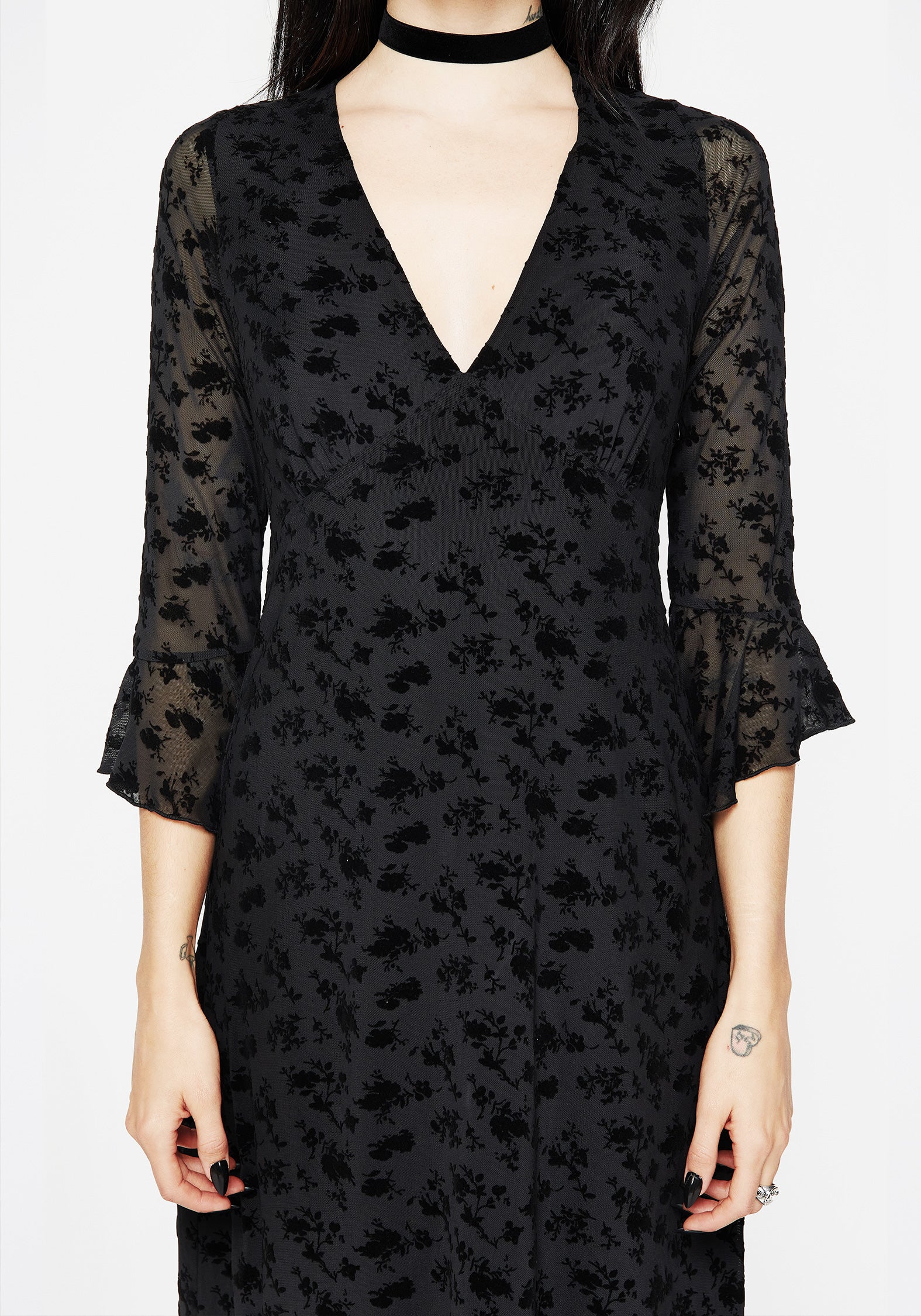 Conduit Floral Mesh Layered Midaxi Dress - Image 2