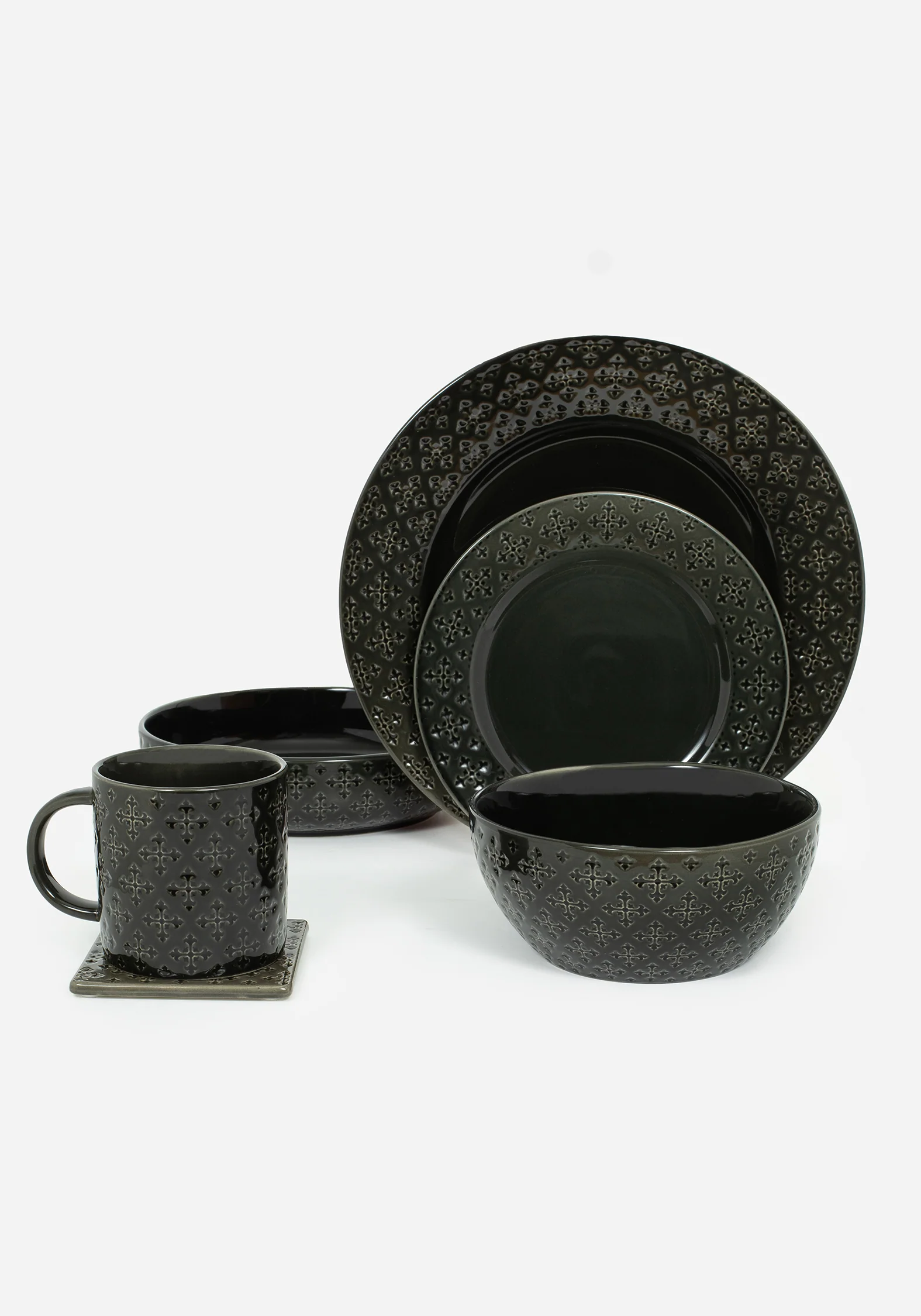 Crux Debossed Ombre Side Plate (4 Piece Set) - Image 6