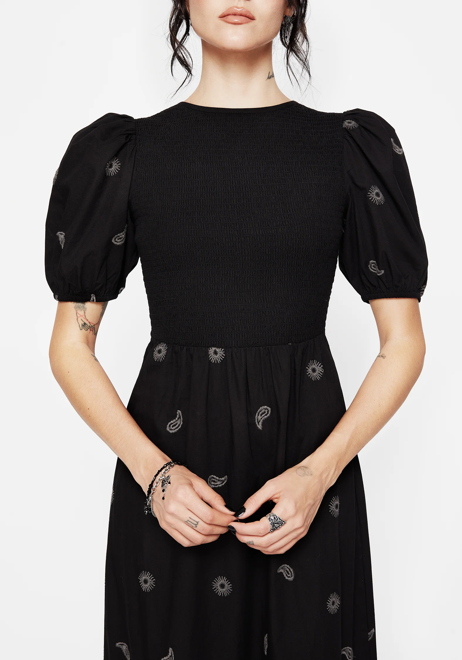 Dawn Sun Embroidered Tiered Maxi Dress - Image 2