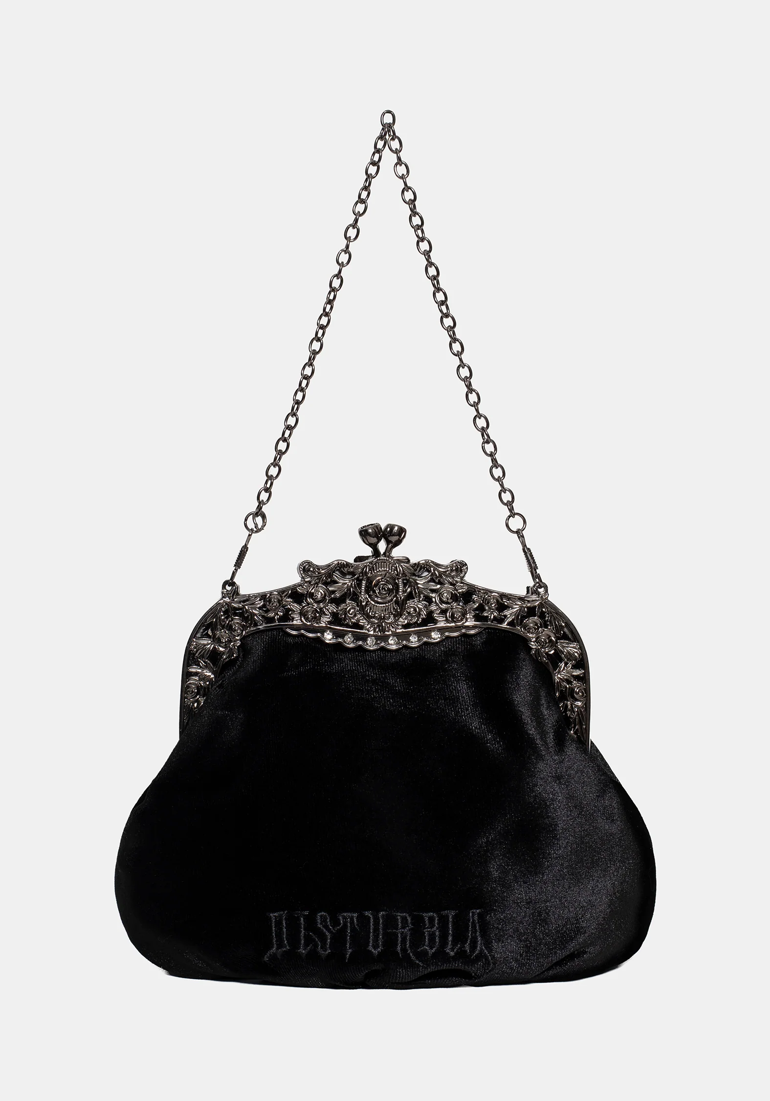 Despair Thistle Beaded Kiss Lock Pouch Bag - Image 4