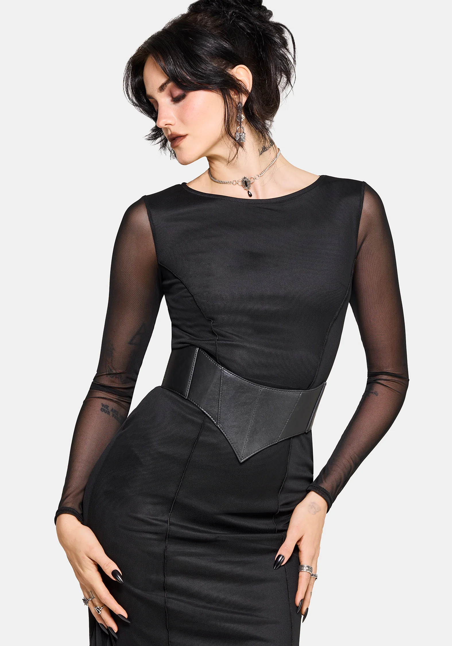 Ebonine Backless Maxi Dress - Image 2