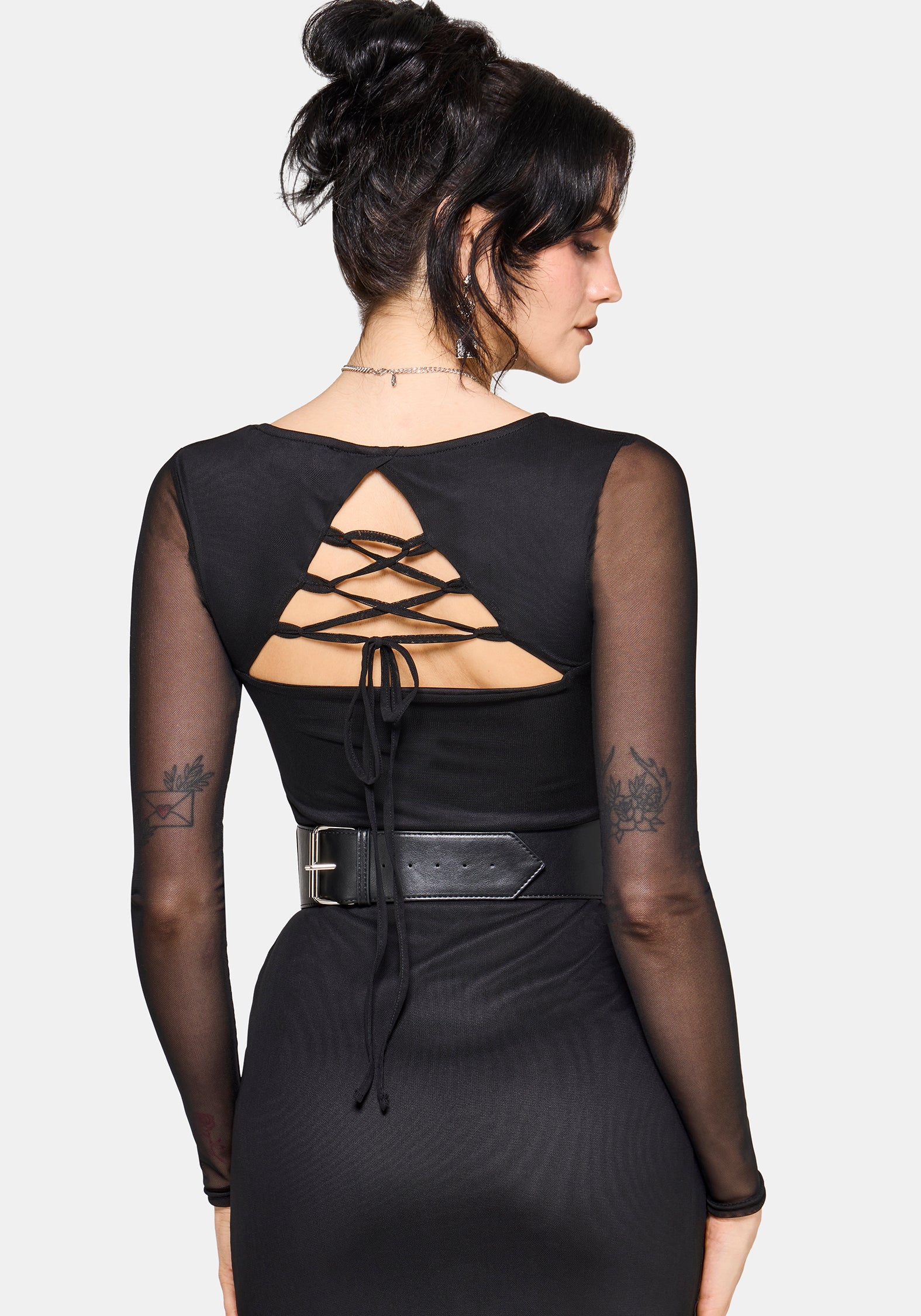Ebonine Backless Maxi Dress - Image 4