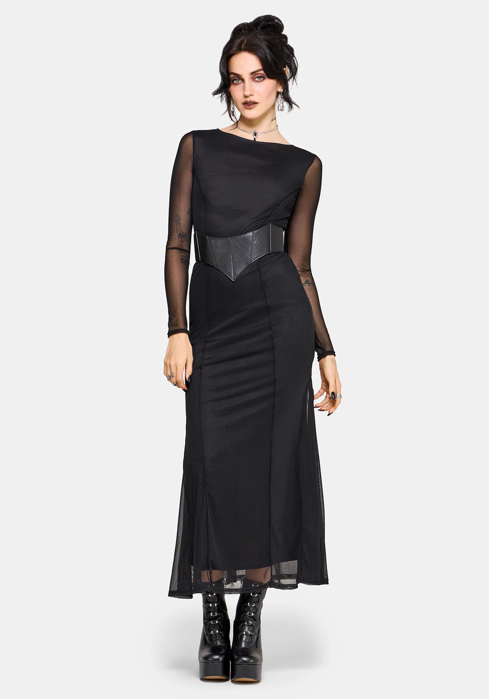 Ebonine Backless Maxi Dress - Image 5