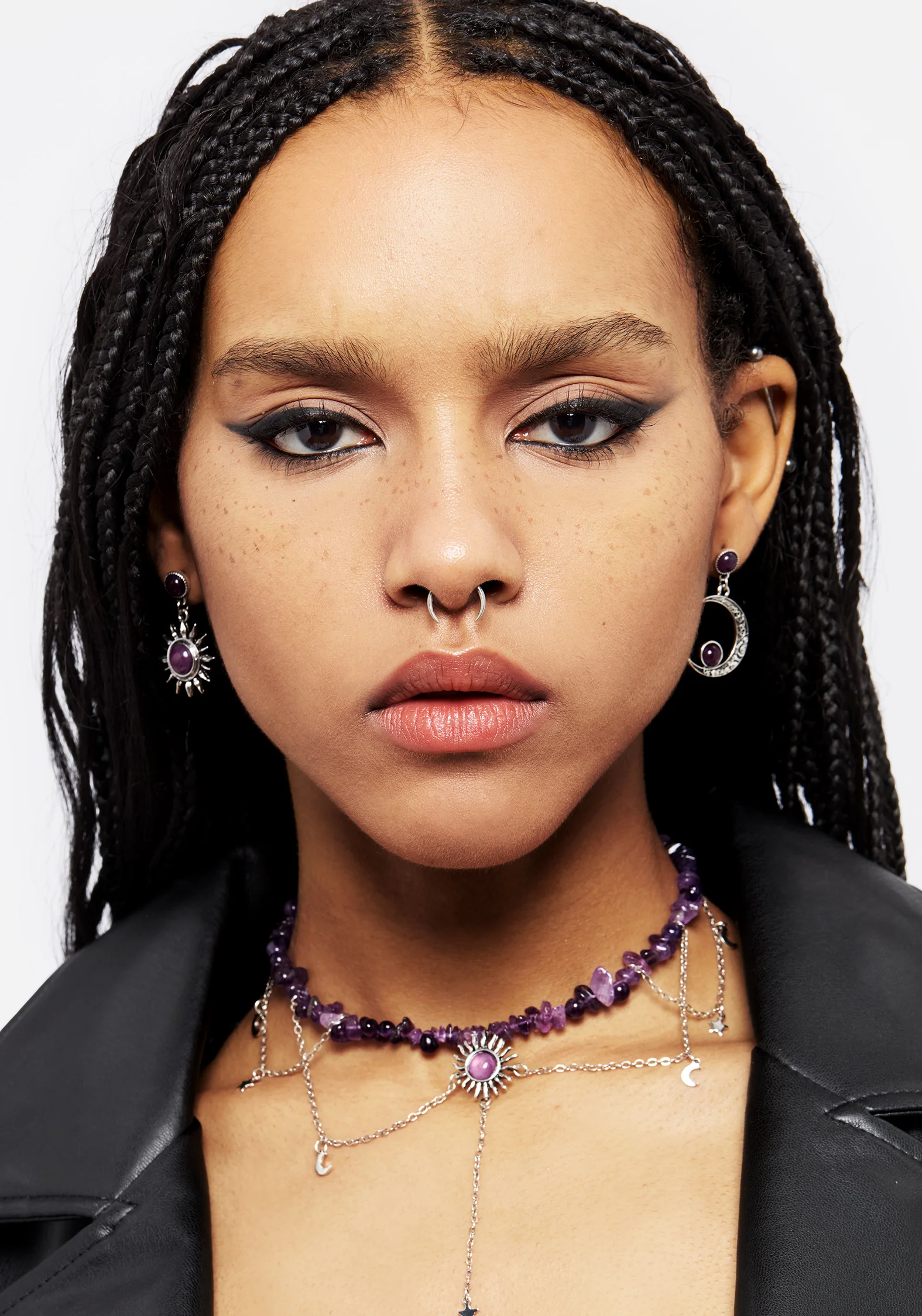 Eclipse Gem Drop Earrings - Image 6