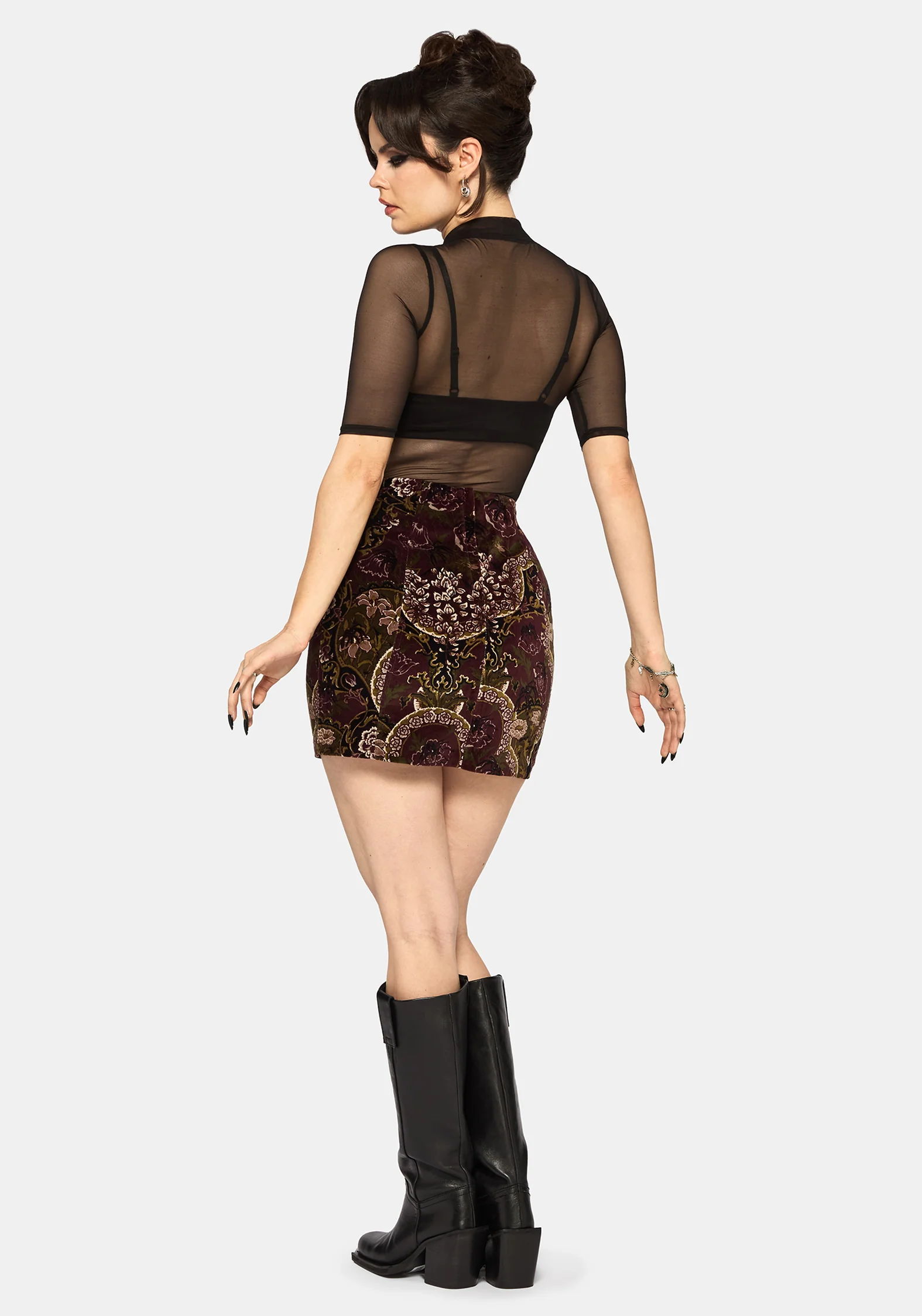 Effie Baroque Mini Shift Skirt - Image 3