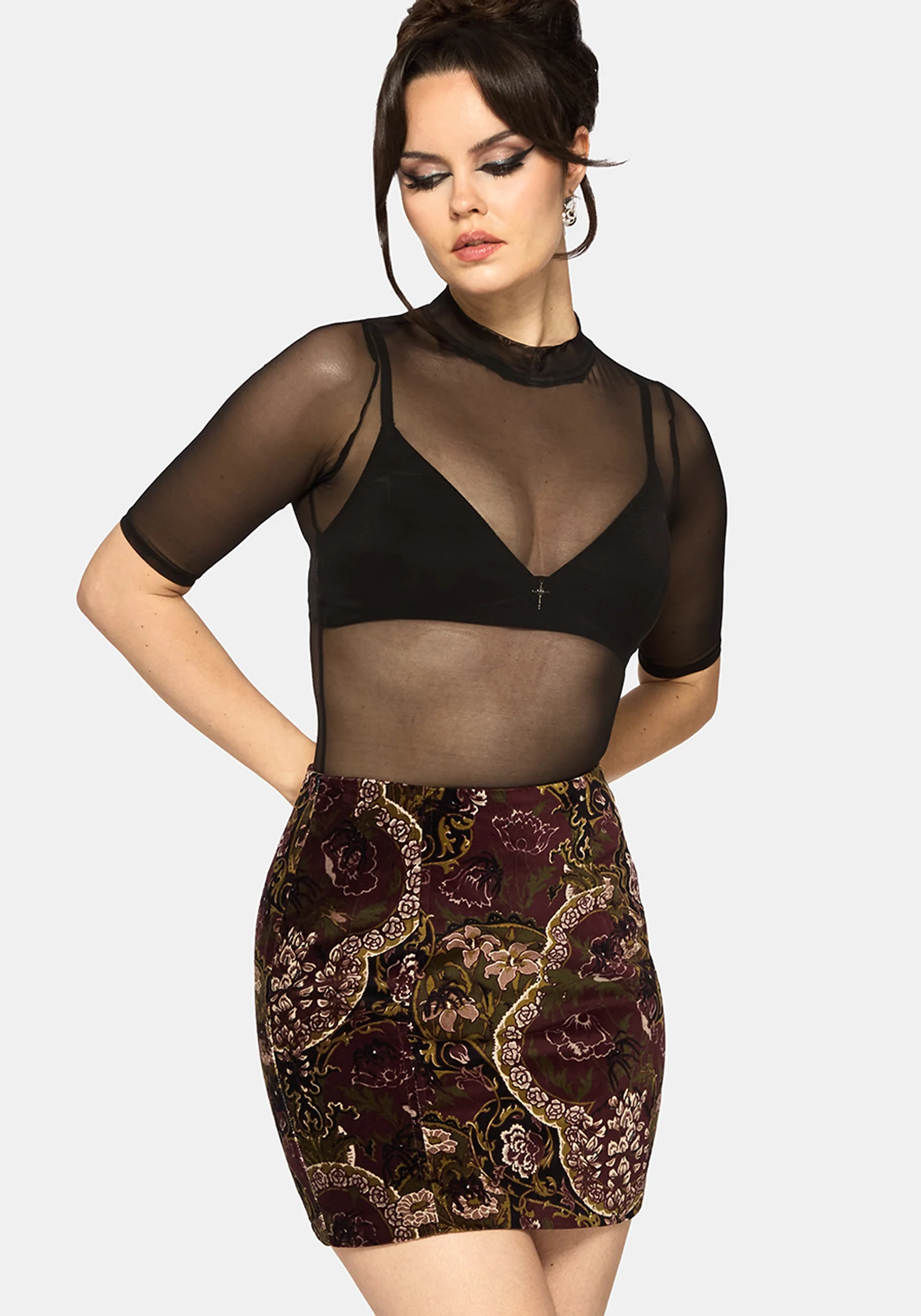 Effie Baroque Mini Shift Skirt - Image 4