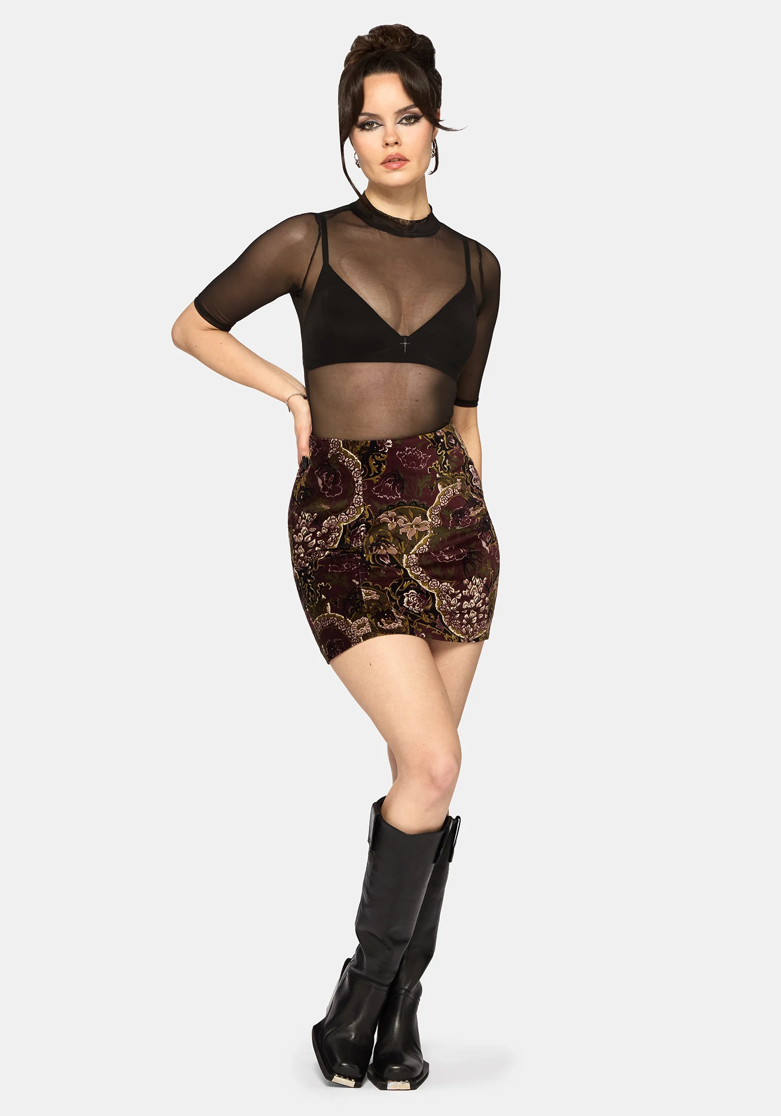 Effie Baroque Mini Shift Skirt - Image 6
