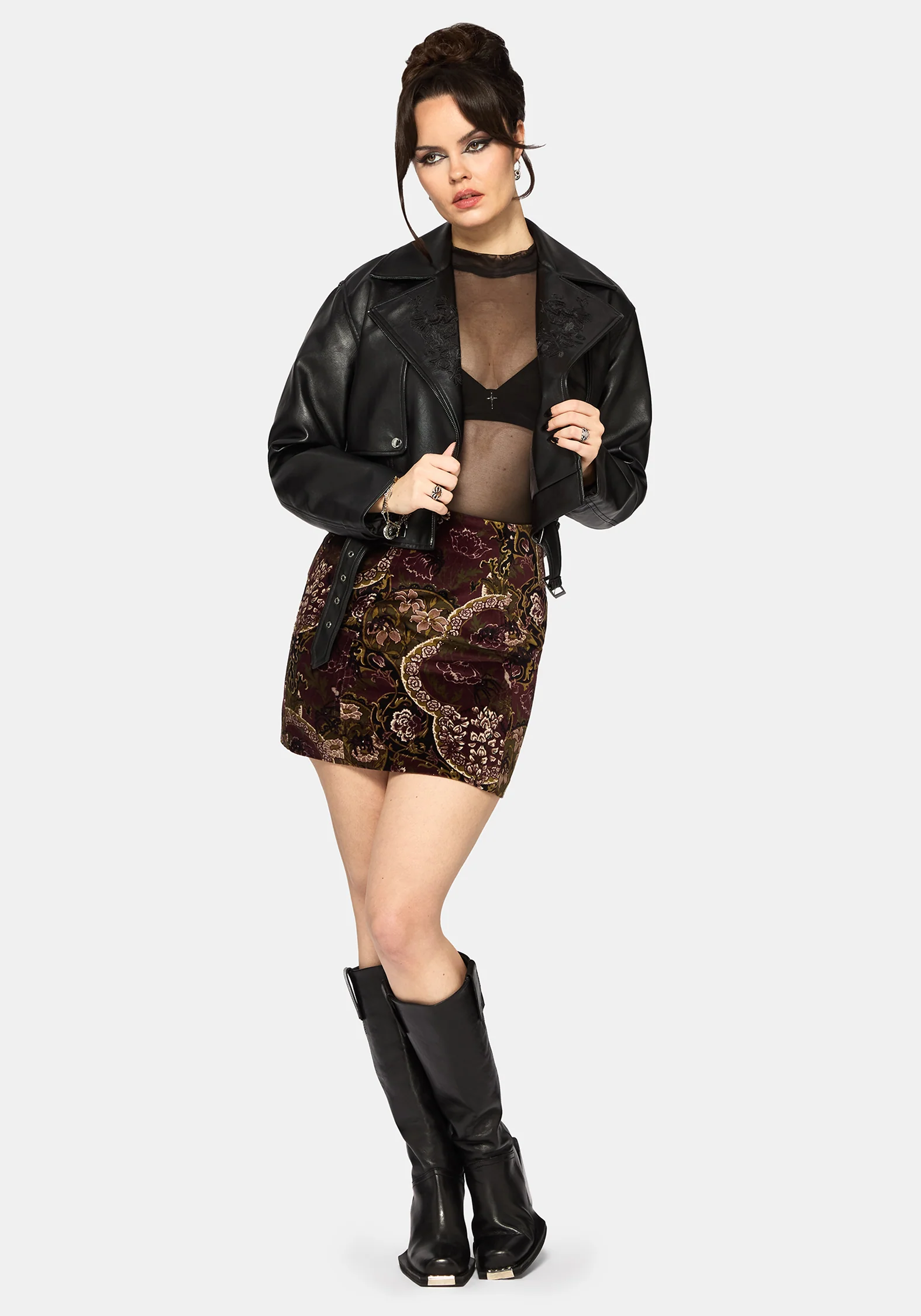 Effie Baroque Mini Shift Skirt - Image 7