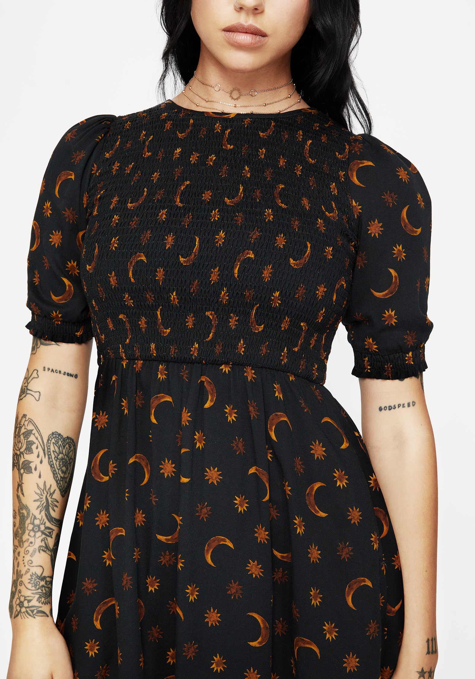 Elura Celestial Print Mini Dress - Image 2