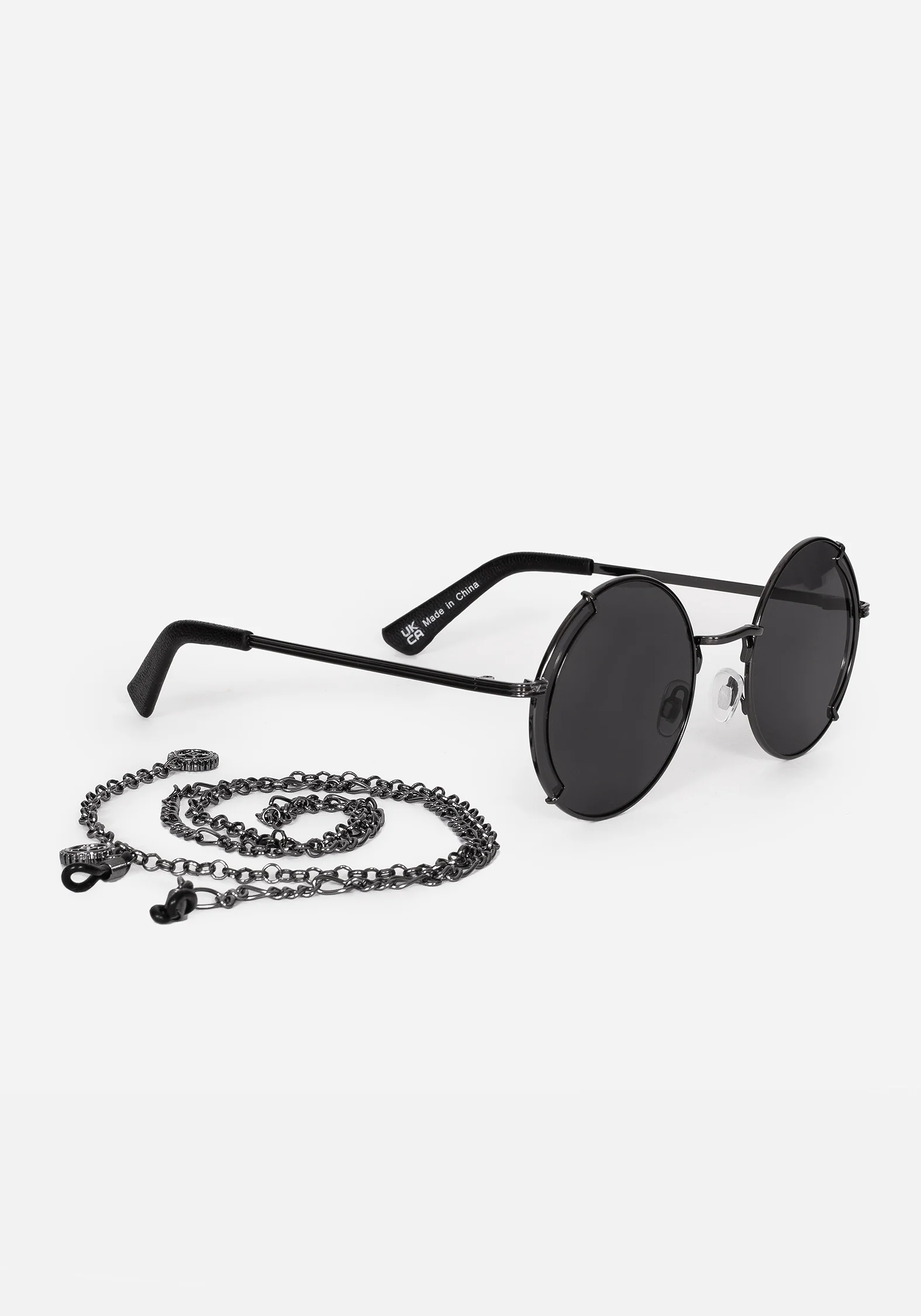Emilie Round Sunglasses with Chain - Image 8