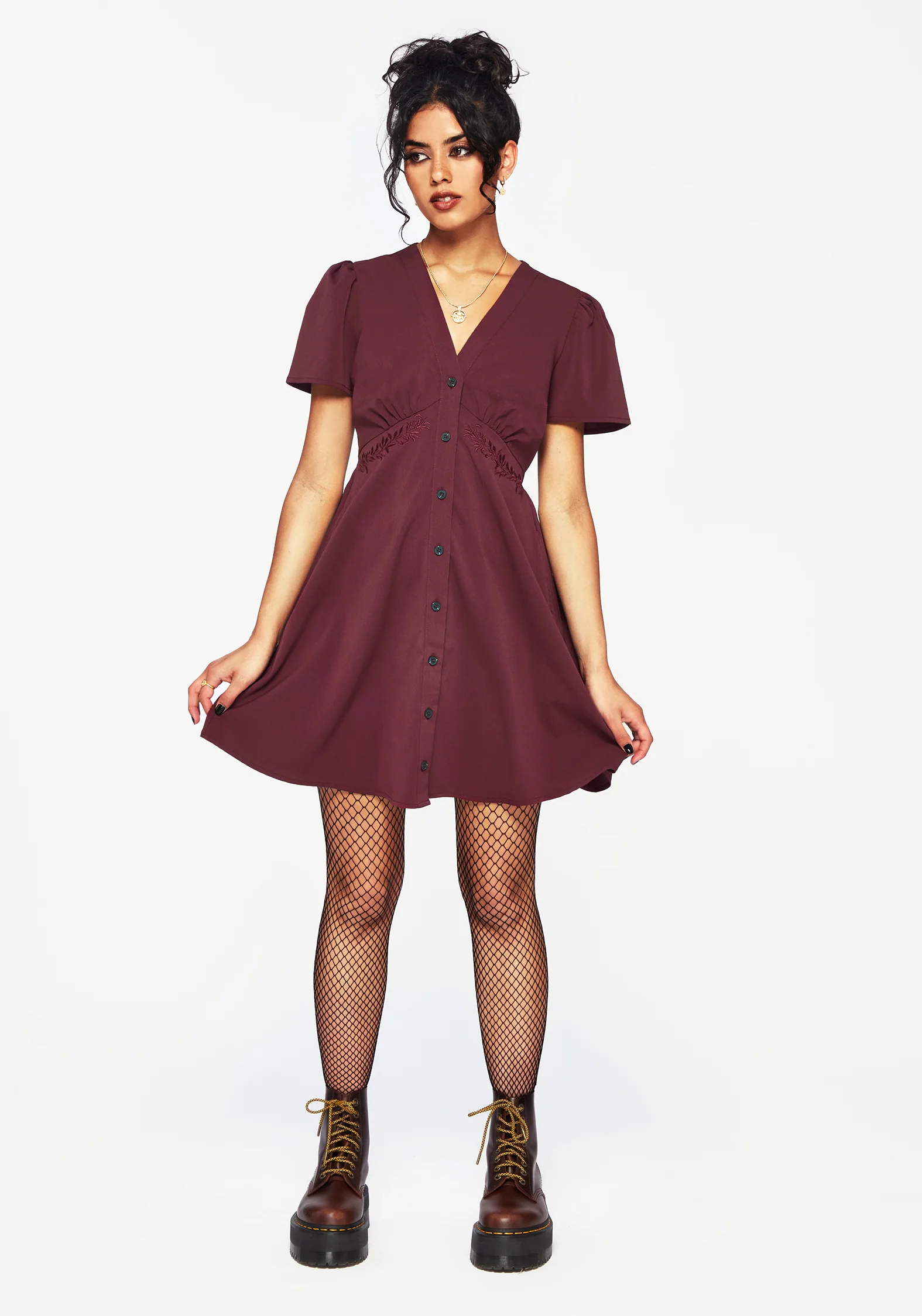 Essence Short Sleeve Mini Dress - Image 5