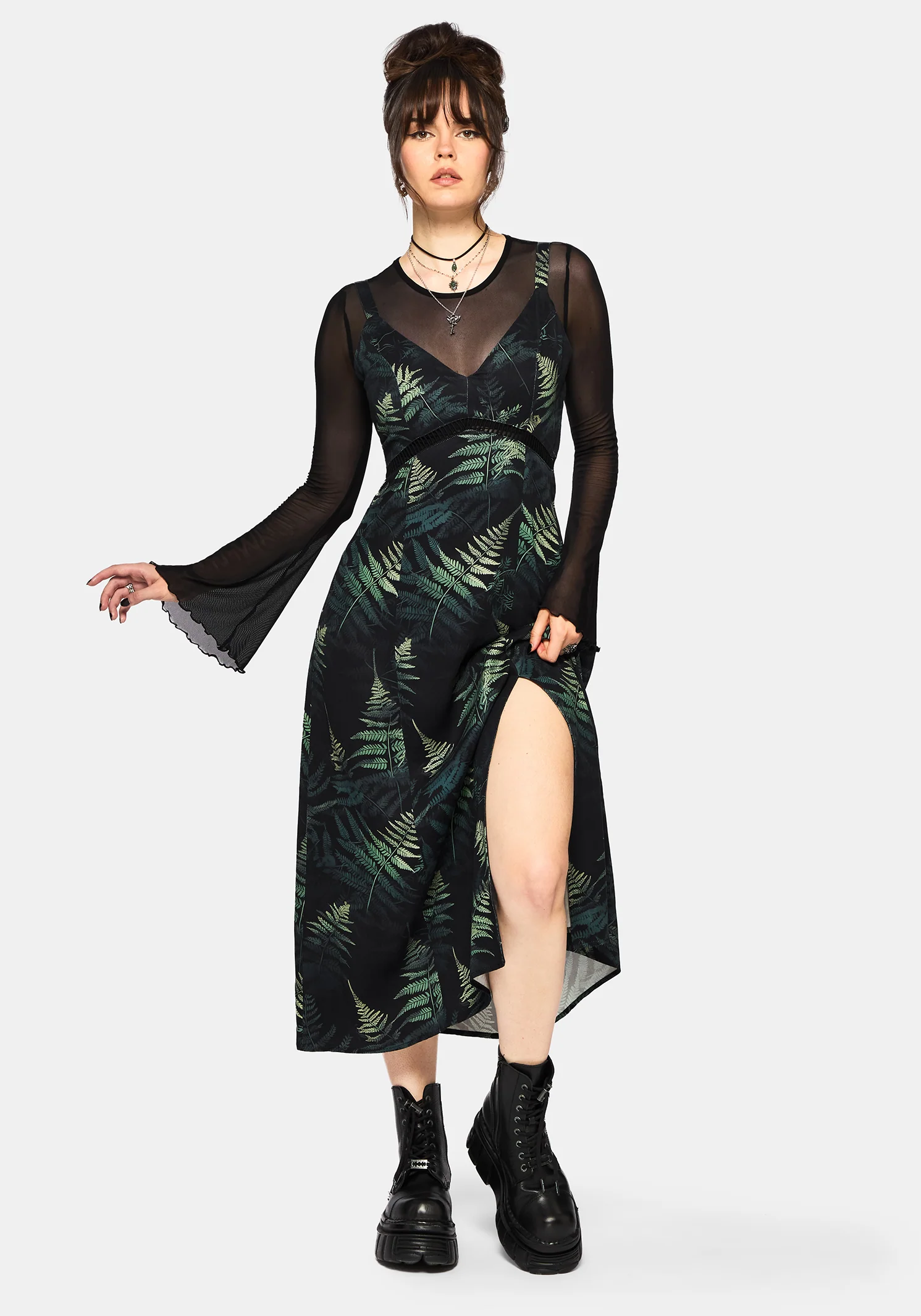 Fernery Printed Midaxi Cami Dress - Image 5