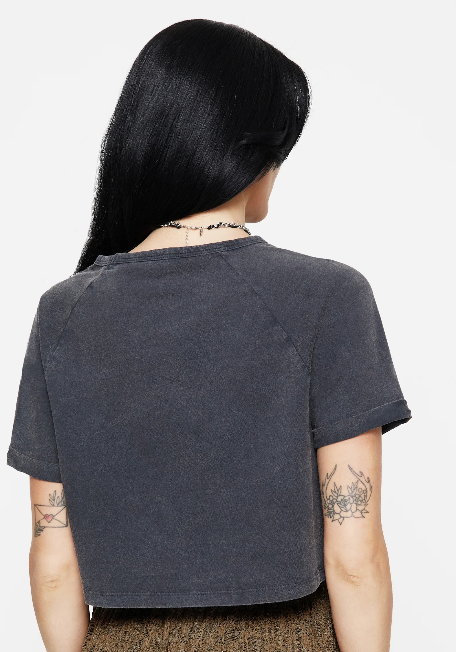 Foxglove Cotton Embroidered Boxy Crop Tee - Image 3