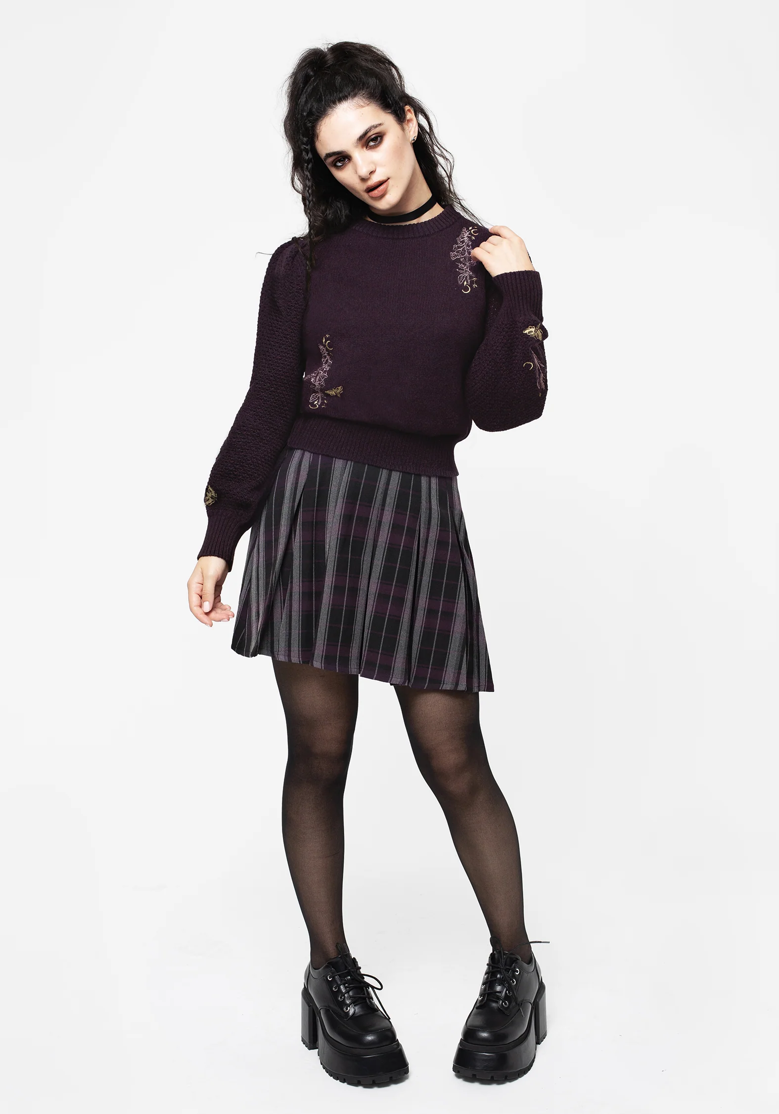 Foxglove Embroidered Knit Jumper - Image 4