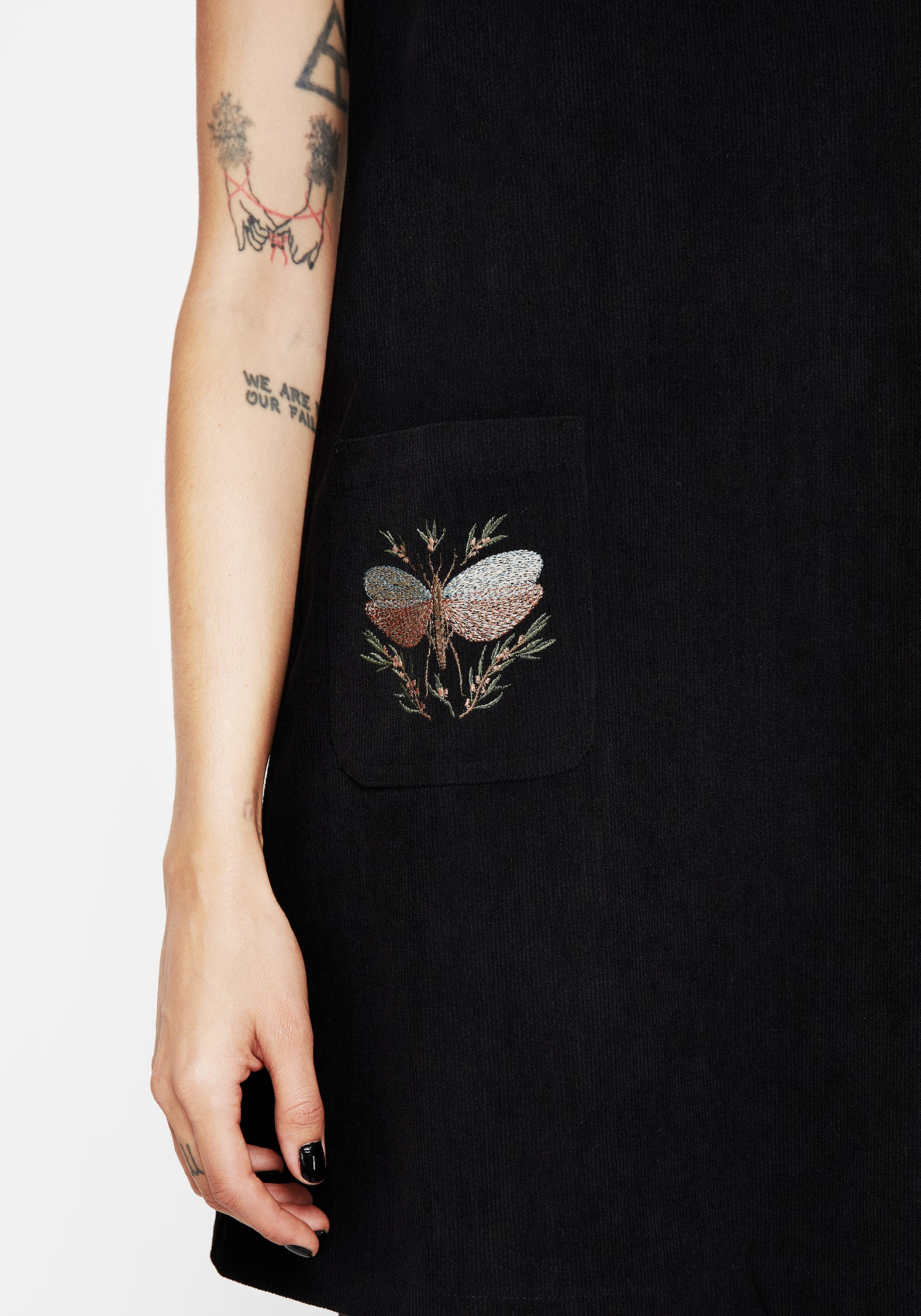 Griffinfly Embroidered Pocket Cord Mini Dress - Image 2