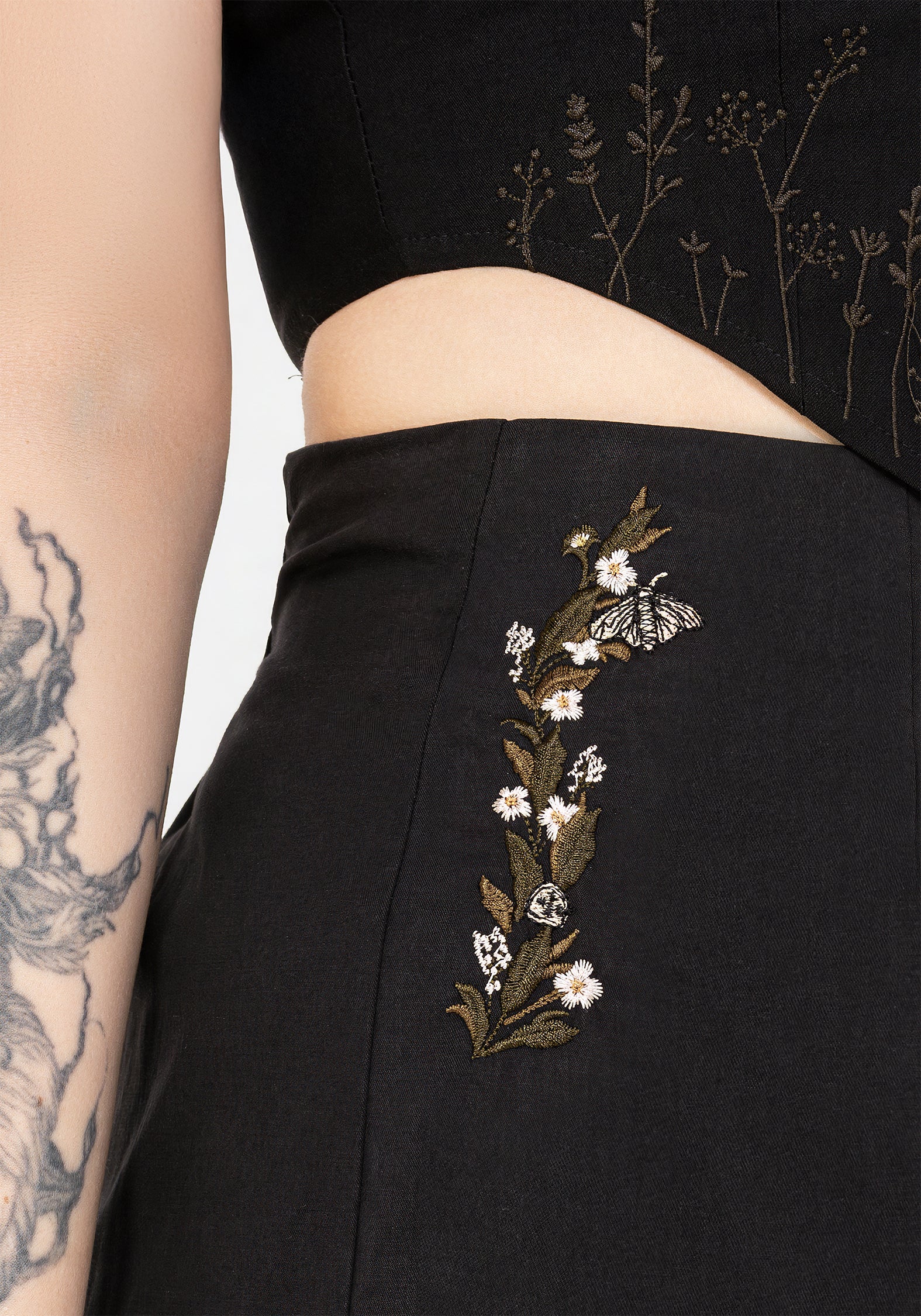 Harmony Embroidered Cropped Trouser - Image 2