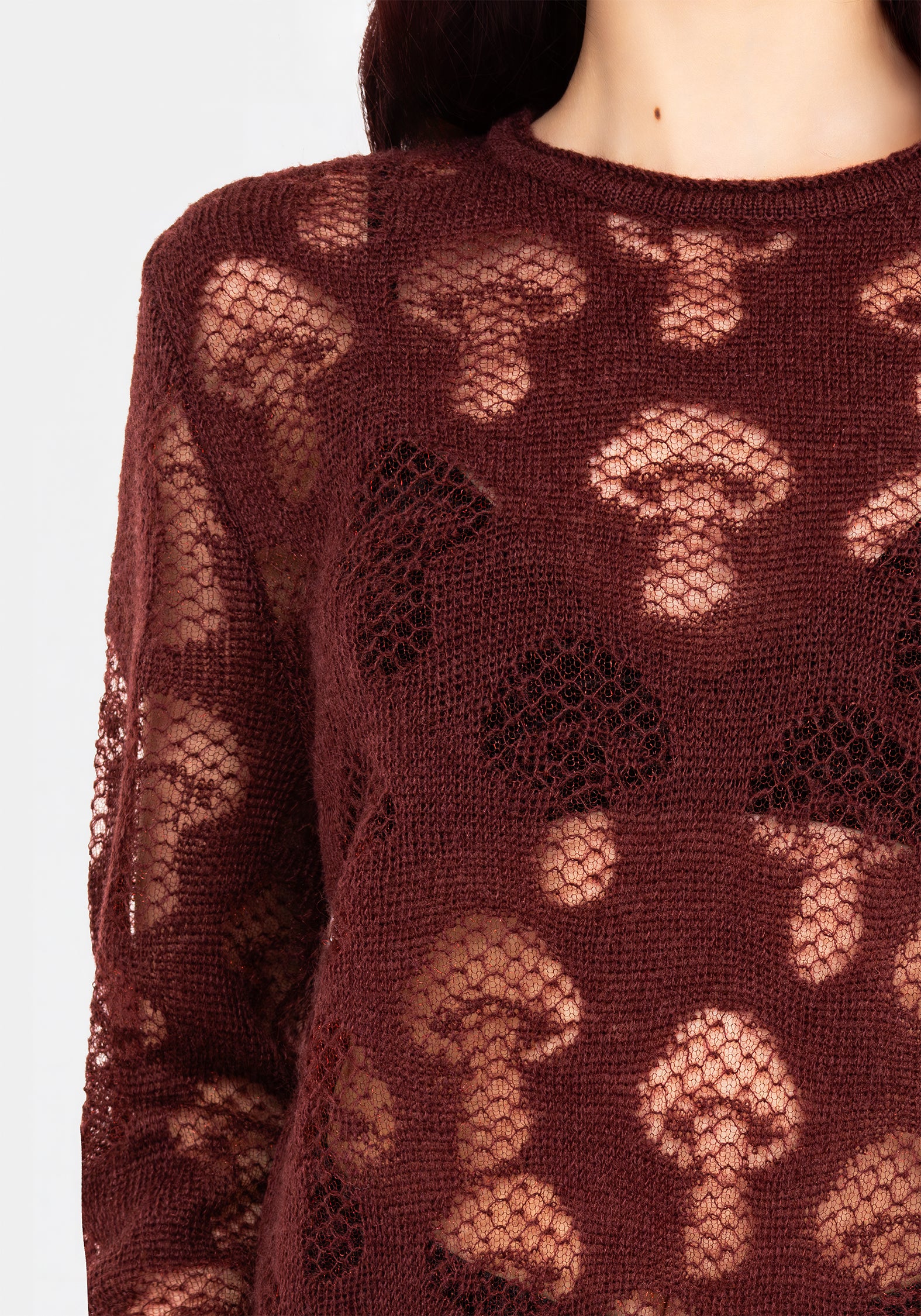 Harriet Lurex Mushroom Detail Knit Jumper - Image 2