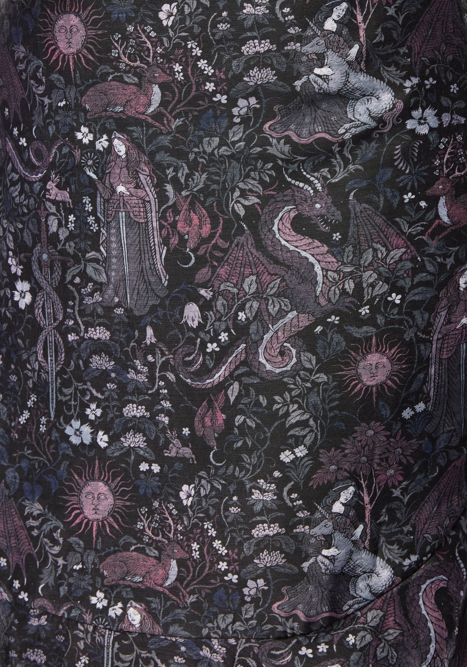 Haunt Medieval Printed Asymmetric Midaxi Skirt - Image 2