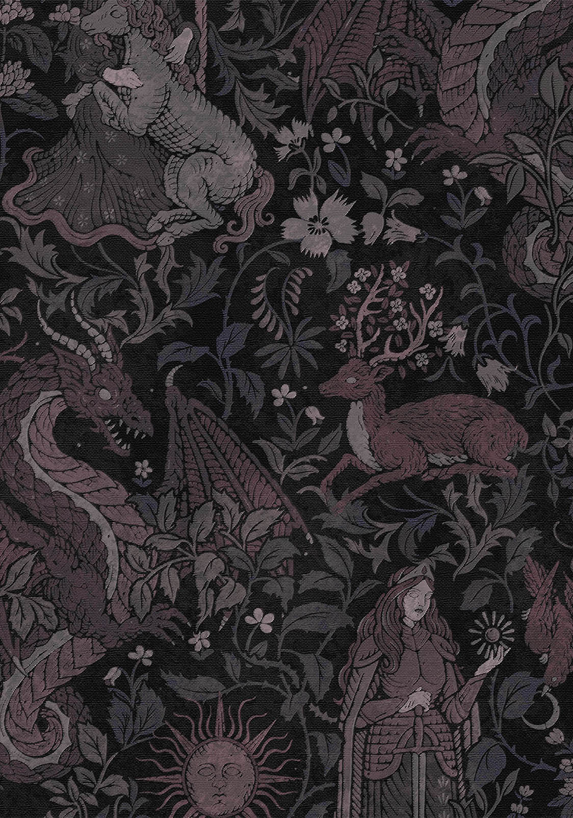 Haunt Medieval Printed Asymmetric Midaxi Skirt - Image 6