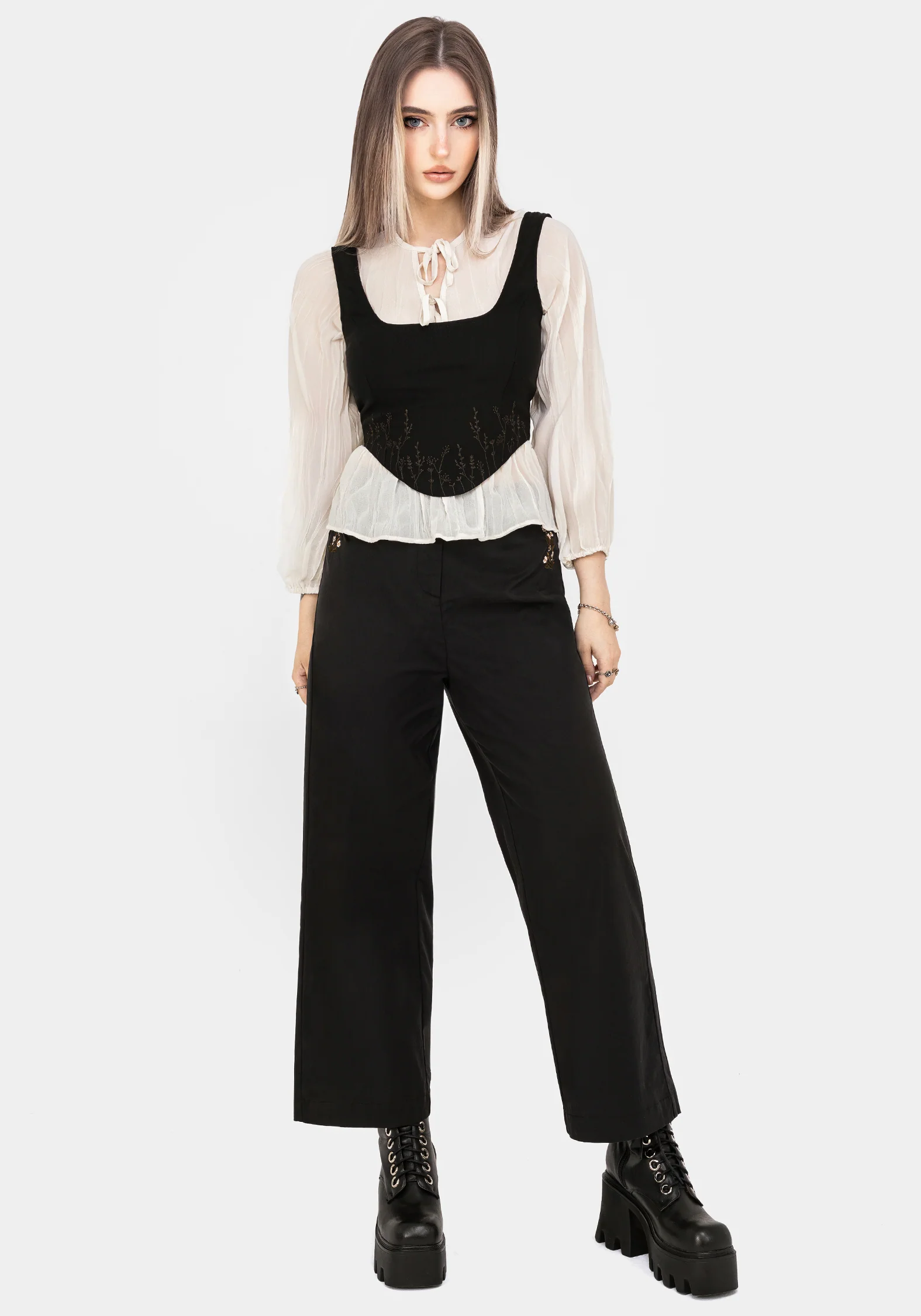 Helena Embroidered Corset Top - Image 8