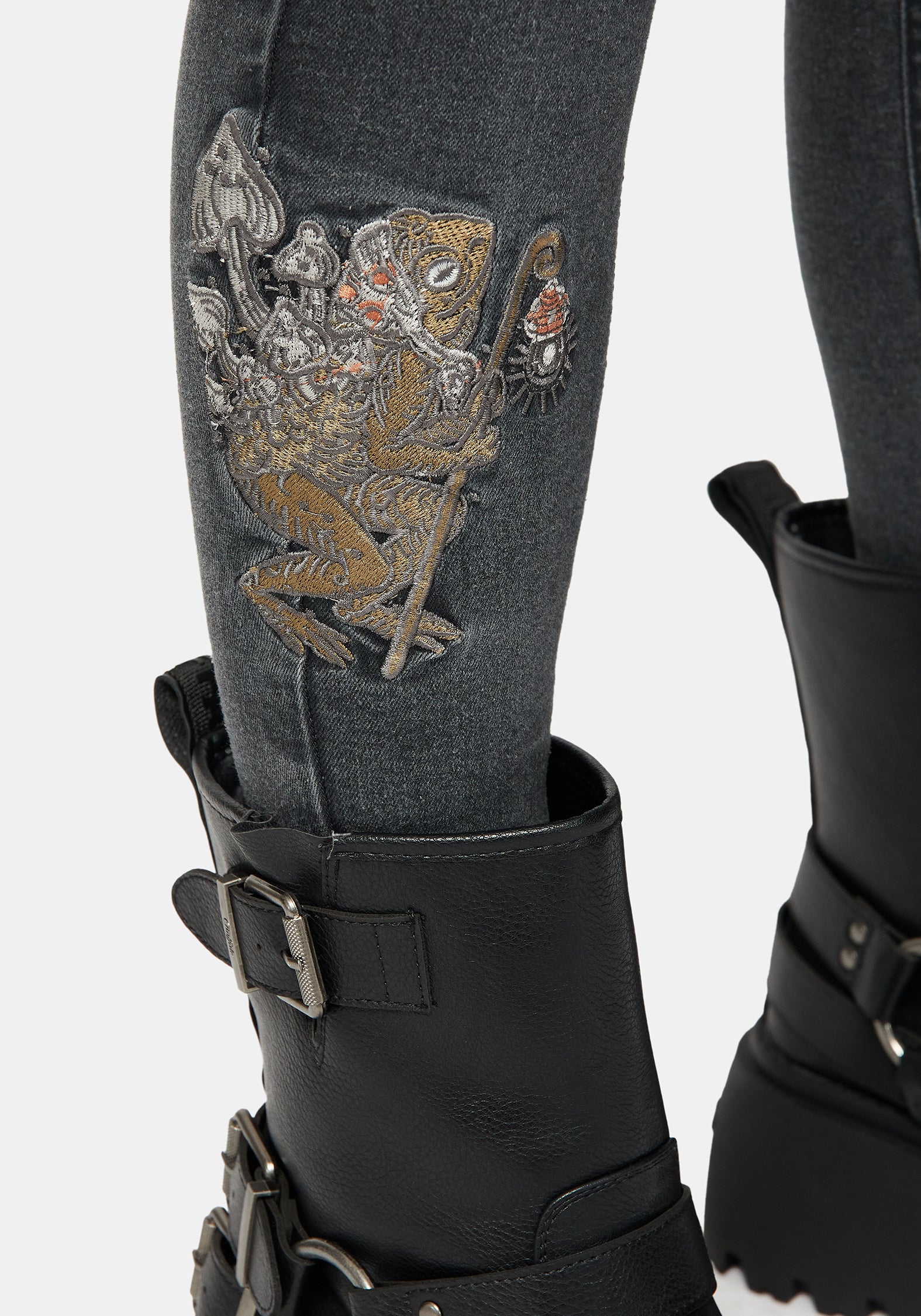 Hexborn Baba Yaga Embroidered Denim Skinny Jean - Image 6