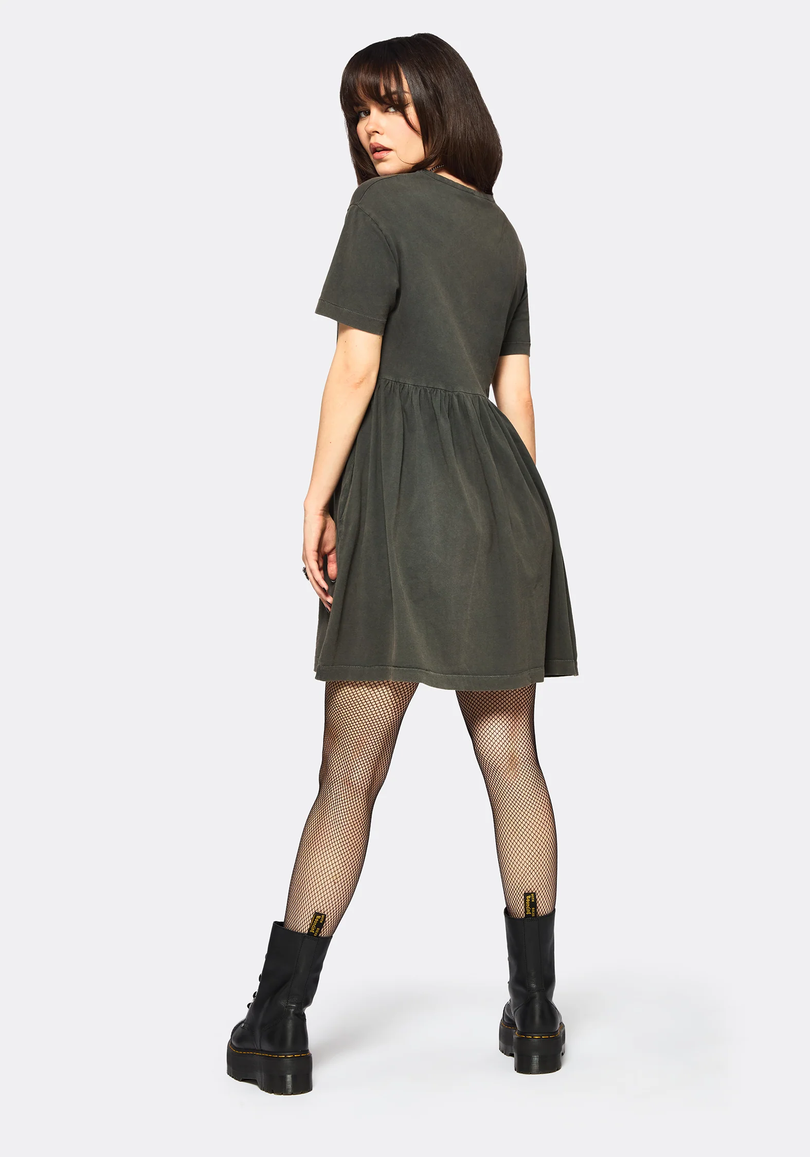 Illvminatio Bleach Graphic Cotton Mini Skater Dress - Image 3