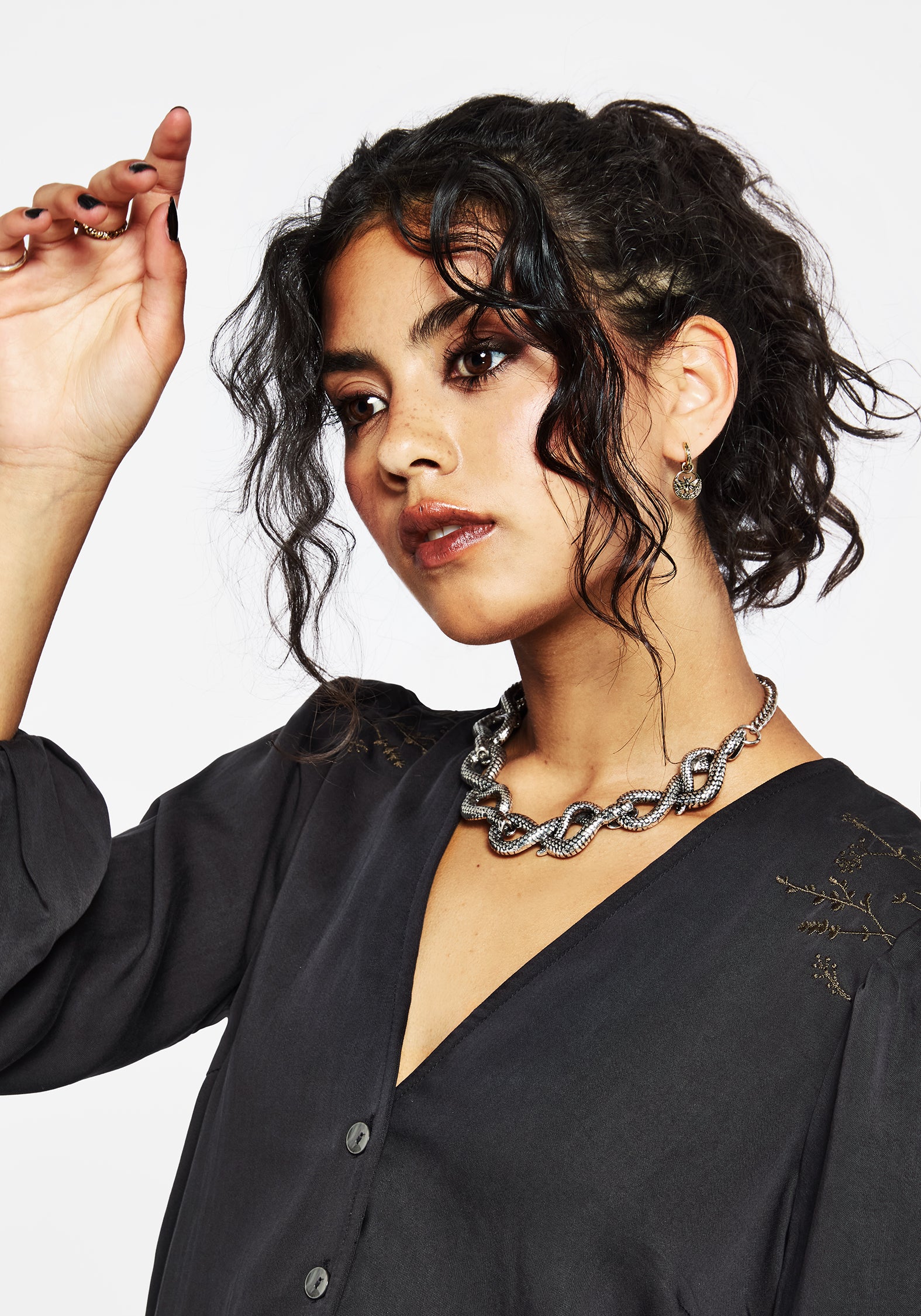 Isidora Embroidered Button Up Blouse - Image 4