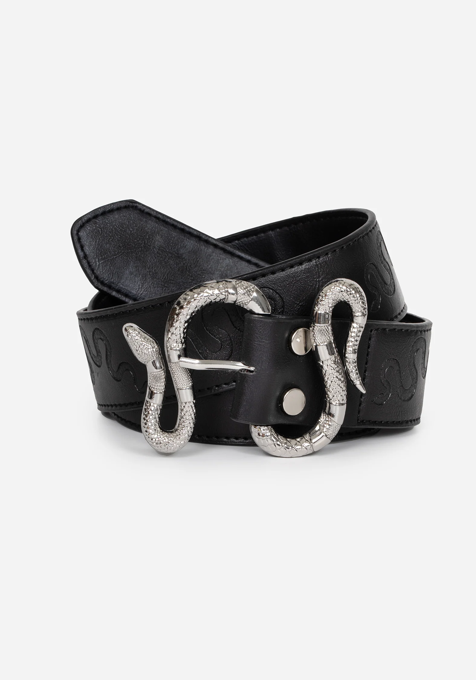 Mamba Debossed Belt With Snake Buckle - Image 2