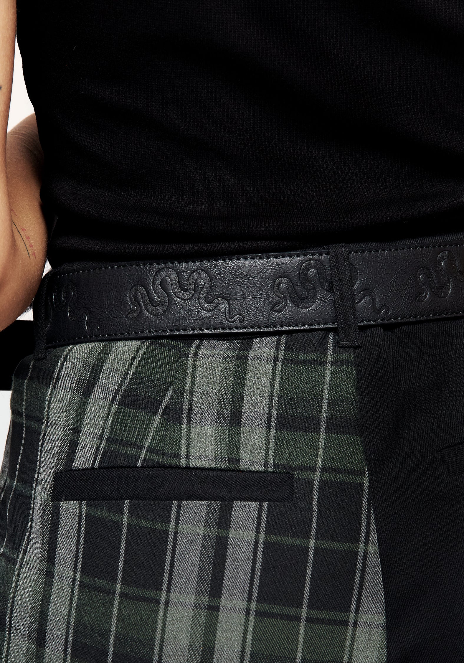 Mamba Debossed Belt With Snake Buckle - Image 3