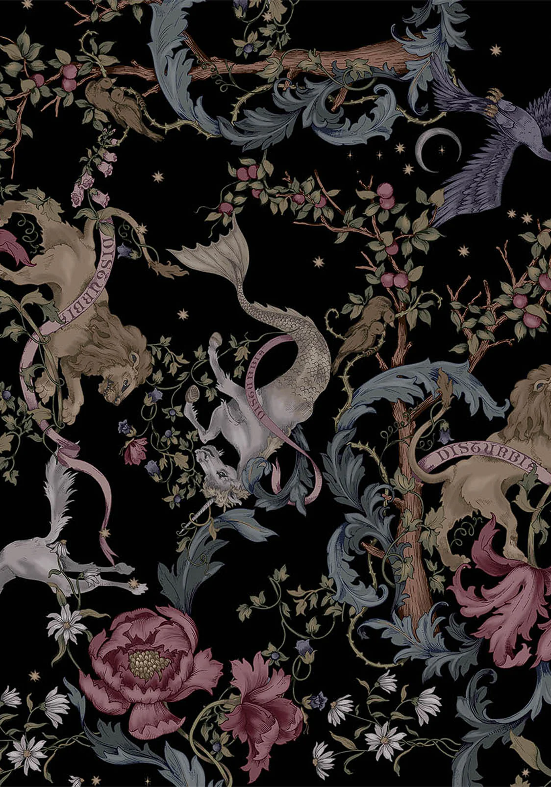 Merunicorn Enchanted Forest Print Puff Sleeve Midi Dress - Image 8