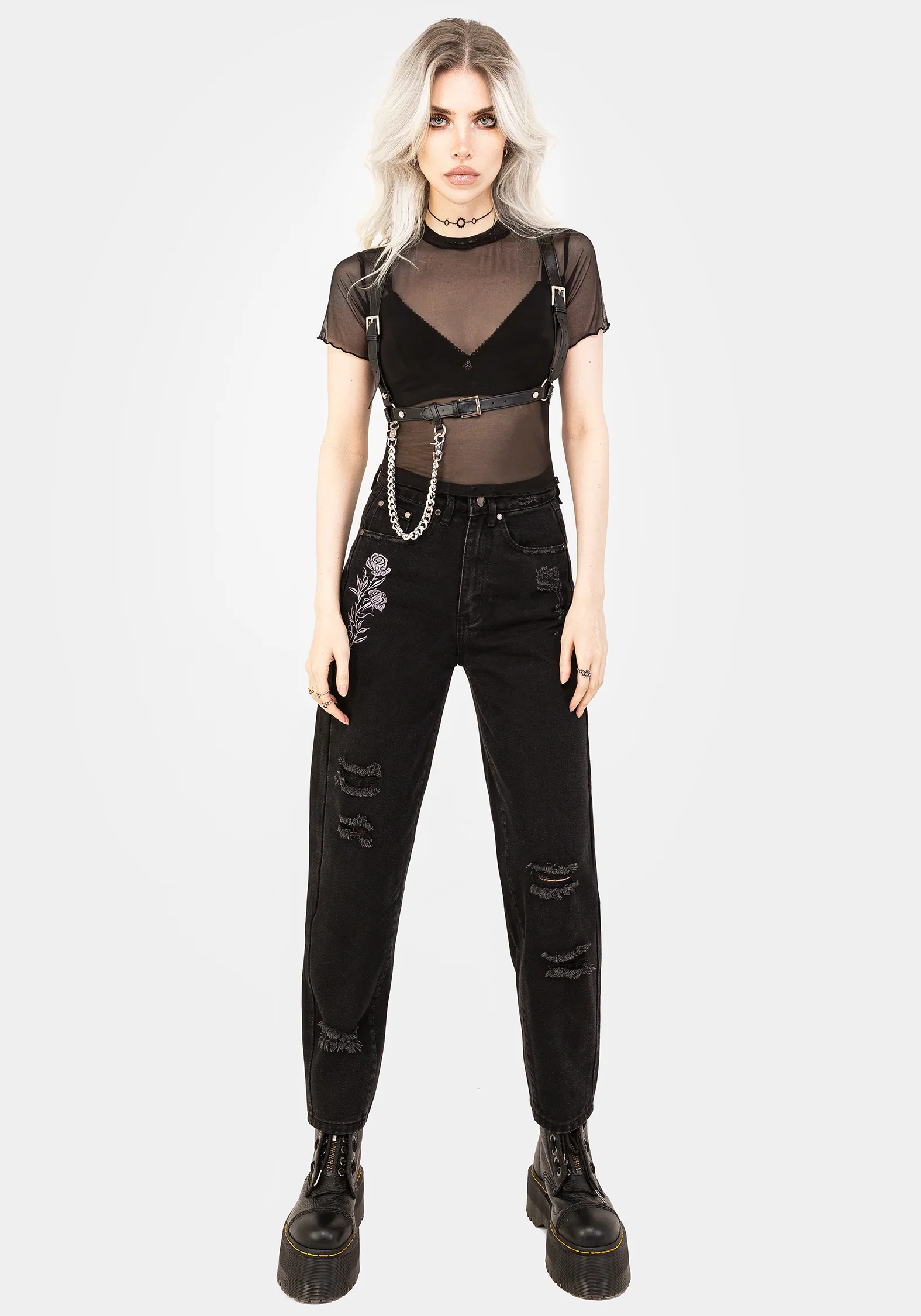 Mirage Mesh Lettuce Edge Crop Tee - Image 7