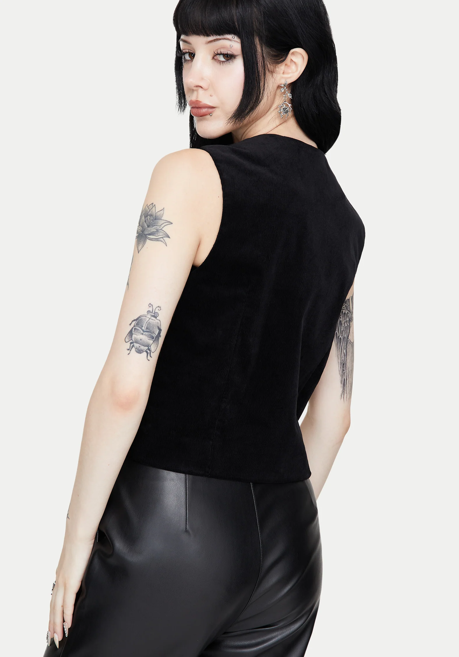 Mire Sleeveless Corduroy Waistcoat Top - Image 3