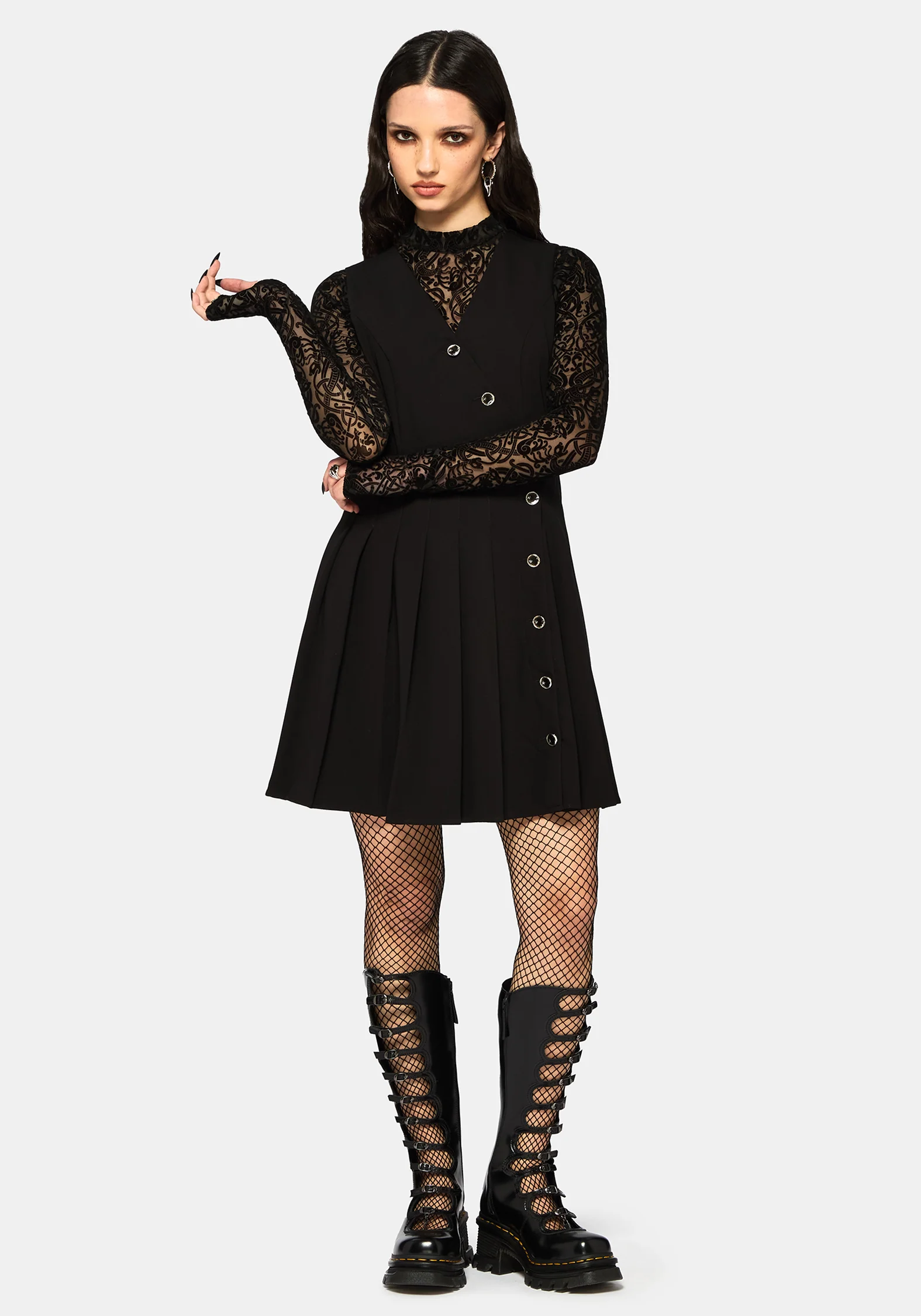 Moonage Asymmetric Sleeveless Mini Dress - Image 5