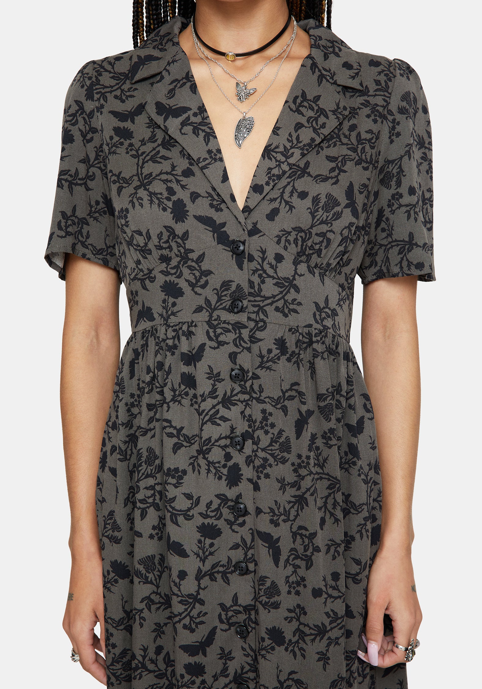 Morgana Midi Shirt Dress - Green - Image 7