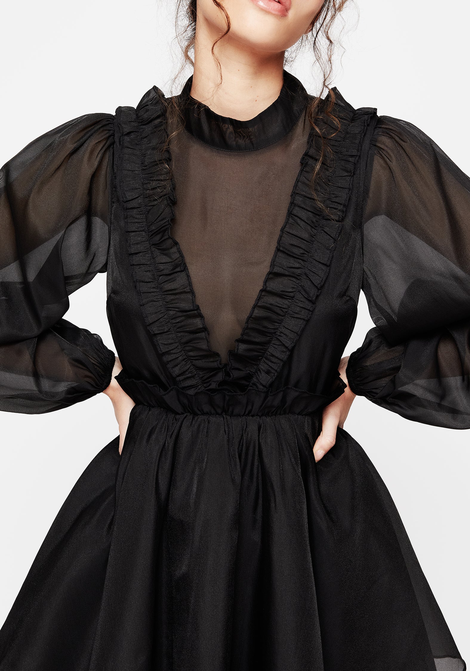 Morose Layered Frill Mini Dress - Image 2