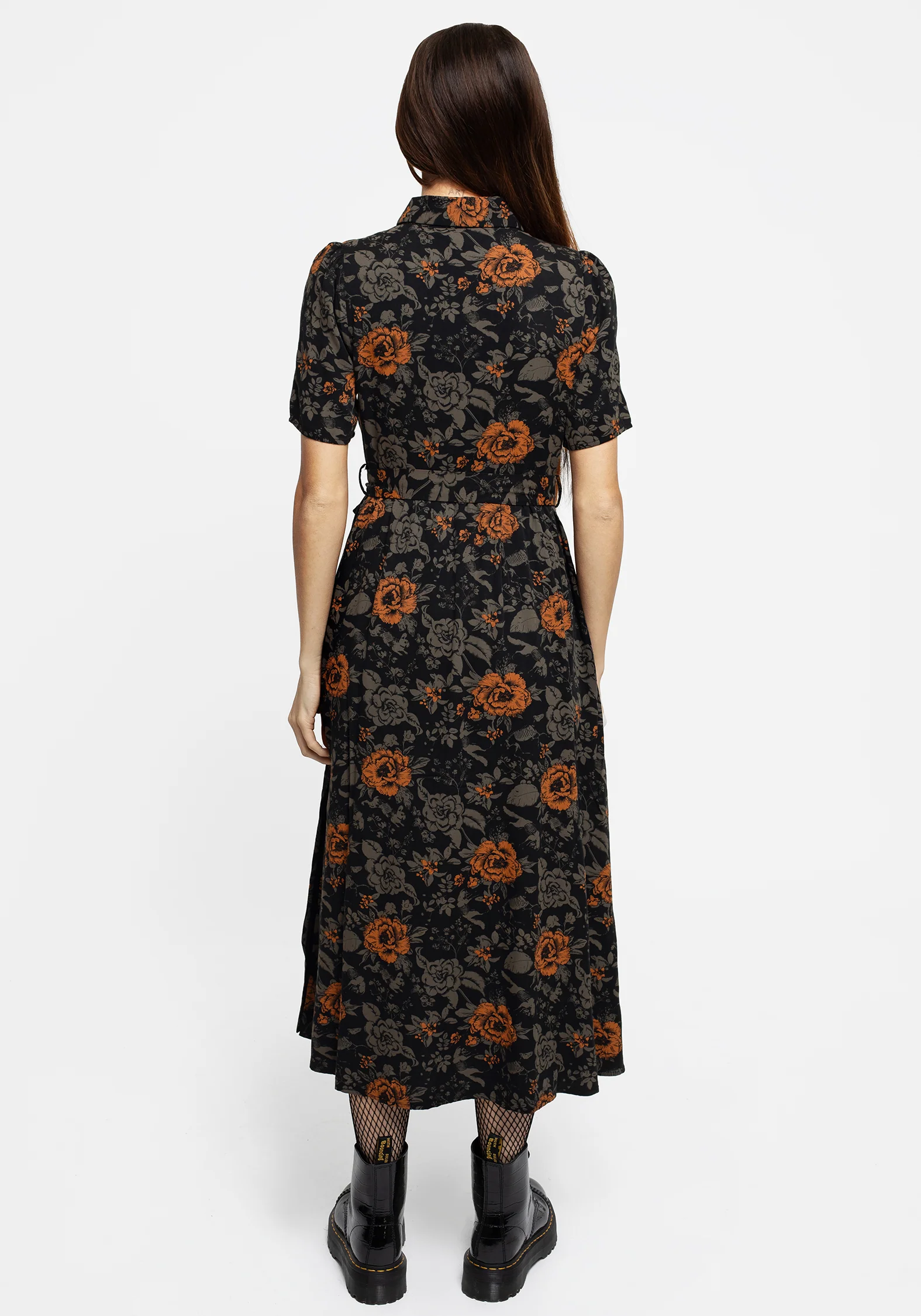 Mortify Floral Print Midi Shirt Dress - Image 3