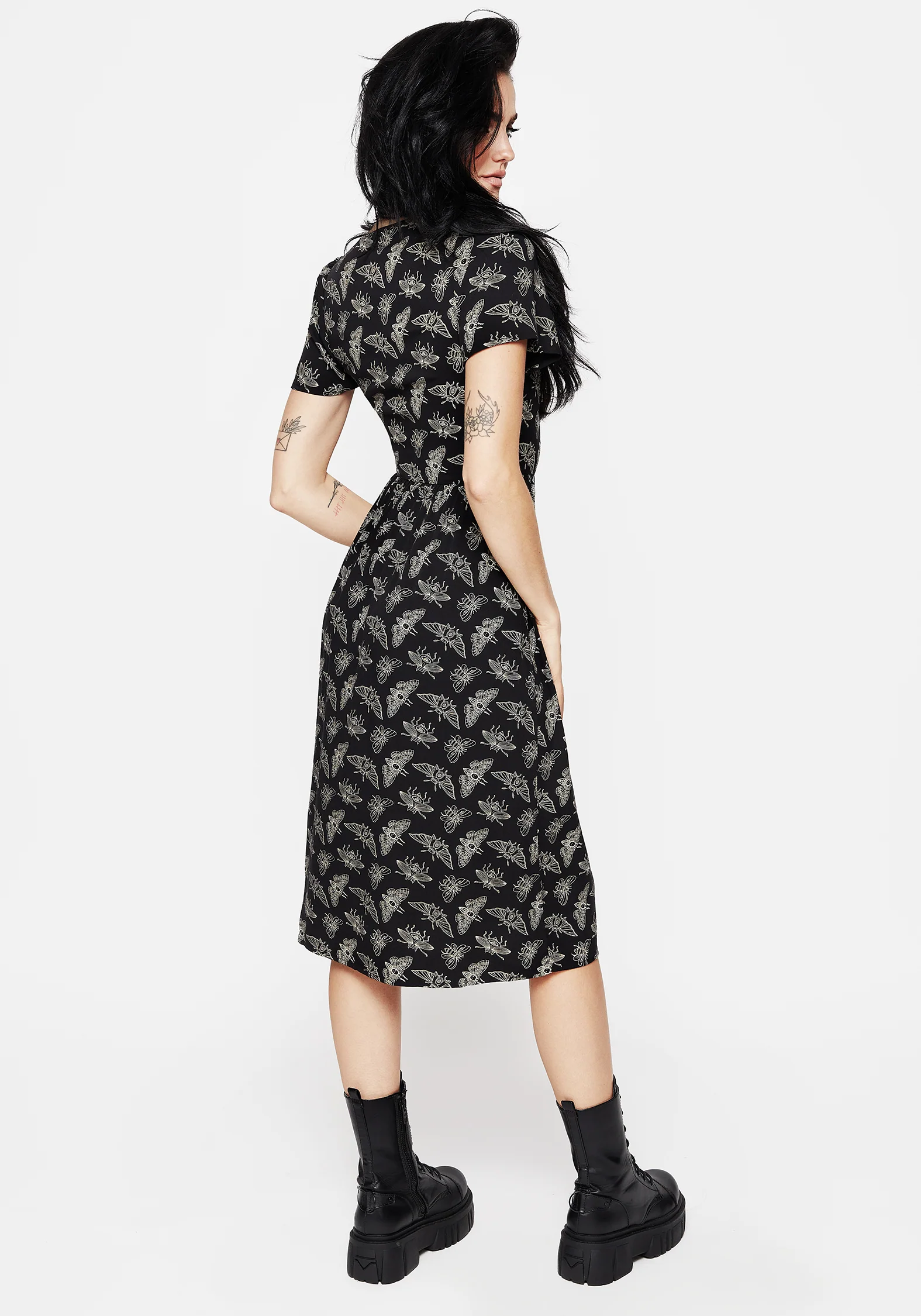 MORTMOTH SHORT SLEEVE MIDI DRESS - Image 3