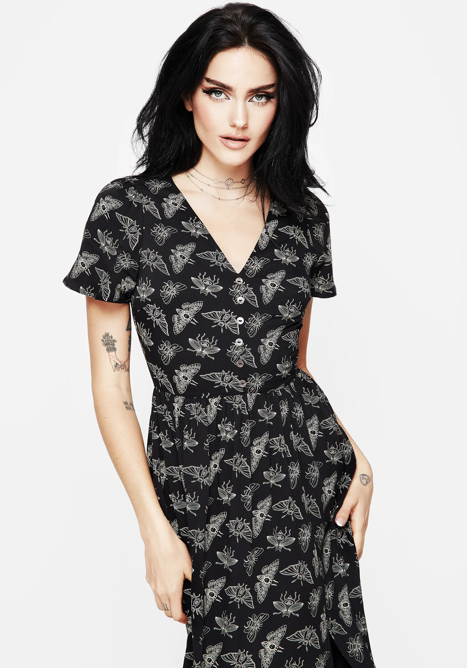MORTMOTH SHORT SLEEVE MIDI DRESS - Image 4